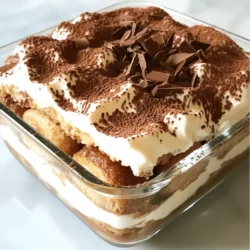 - Strong brewed coffee - Unsweetened cocoa powder - Cream cheese - Mascarpone cheese - Powdered sugar - Vanilla extract - Heavy whipping cream - Ladyfinger cookies - Chocolate shavings or grated chocolate - If you need an alternative for cream cheese, use Greek yogurt. It gives a nice tang. - For a vegan option, try cashew cream as a mascarpone substitute. Blend soaked cashews with a bit of lemon juice. - If you want gluten-free ladyfingers, use gluten-free sponge cake or make homemade ones with gluten-free flour. These options can help you enjoy this delightful dessert, no matter your needs. Preparing the coffee and cocoa mixture Start by brewing a strong cup of coffee. Let it cool down. In a shallow bowl, mix the cooled coffee with two tablespoons of cocoa powder. This mix will add a rich flavor to your Tiramisu. Set it aside for later use. Creating the cheese filling In a large bowl, add softened cream cheese, mascarpone cheese, powdered sugar, and vanilla extract. Use a hand mixer to beat these ingredients together. Mix until the mixture is smooth and creamy, which should take about three to five minutes. This step is key to getting a delicious filling. Whipping heavy cream Take another bowl and pour in one cup of heavy whipping cream. Whip it until stiff peaks form. This step takes about three to four minutes. Then, gently fold the whipped cream into the cheese mixture with a spatula. Be careful not to deflate the whipped cream; this keeps your filling light and airy. Dipping ladyfingers in coffee Next, grab your ladyfinger cookies. Dip each one into the coffee mixture for one to two seconds. Make sure they soak up the coffee but do not get soggy. This soaking adds flavor and keeps the texture just right. First layer assembly In a glass or a dish, layer the soaked ladyfingers at the bottom. Spread half of the cheese mixture on top of the ladyfingers evenly. This creates the first layer of your Tiramisu. Adding the second layer Repeat the process with another layer of dipped ladyfingers. Add the remaining cheese mixture on top. Smooth out the top with a spatula for an even finish. Importance of chilling time Cover the dish with plastic wrap and place it in the fridge. Chill it for at least four hours, but overnight is best. The chilling time lets the flavors meld together, making each bite taste better. Tips for overnight refrigeration If you can, let it sit overnight. This extra time enhances the flavor and texture. Check that it is well covered to keep it fresh. To make sure your ladyfingers stay firm, dip them quickly in the coffee mixture. Soak them for just 1-2 seconds. If you soak them too long, they get soggy. You want them moist but not falling apart. This keeps the layers nice and tidy. When whipping the cream, use a chilled bowl and beaters. Whip until you see stiff peaks form. It should look fluffy and hold its shape. This lightness adds a lovely texture to the cheese mix. For a deeper taste, think about adding coffee liqueur. This gives your tiramisu a rich, adult flavor. Just a tablespoon or two works well. It enhances the coffee taste without overpowering it. You can also infuse chocolate flavors into your dessert. Add some cocoa powder to the cheese mix. Or, stir in melted chocolate. Both options bring a chocolatey twist to the classic recipe. When serving, get creative with your dishes. Use clear glasses to show off the layers. You can also make individual servings for a fun touch. This adds charm and makes it easy to share. For garnishing, dust the top with cocoa powder. You can also sprinkle chocolate shavings or grated chocolate on top. These small details make your dessert look fancy and inviting. {{image_2}} You can make your Tiramisu even more fun by adding fruit. Layering berries or bananas adds a lovely twist. The fruit brings freshness and color to the dish. Also, consider adding spices like cinnamon or nutmeg. These spices can enhance the flavor, making it warm and cozy. A sprinkle of cinnamon on top adds a special touch too. If you want a healthier option, try a low-sugar version. You can use a sugar substitute in the cheese filling. This keeps the dessert sweet without too much sugar. For those who need dairy-free options, use vegan cream cheese and a dairy-free whipped cream. This way, everyone can enjoy Tiramisu without worry. You can easily adapt Tiramisu for holidays or special occasions. For example, adding pumpkin puree for fall gives it a festive feel. During winter, peppermint extract can make it taste like the holidays. You can even decorate it with themed toppings to match. Each season brings new flavors, making Tiramisu a versatile treat. For the full recipe, check out the Dreamy No-Bake Tiramisu. To keep your No-Bake Tiramisu fresh, store it in the fridge. Place it in an airtight container or cover it tightly with plastic wrap. This helps keep moisture in and odors out. Make sure the surface is smooth before you cover it. Can you freeze Tiramisu? Yes, you can freeze No-Bake Tiramisu! However, it may change texture slightly after freezing. How to properly thaw after freezing To thaw, move the Tiramisu from the freezer to the fridge. Let it sit for several hours, or overnight. Avoid thawing at room temperature to keep it safe. How long does No-Bake Tiramisu last? When stored properly in the fridge, No-Bake Tiramisu lasts about 3-4 days. Signs of spoilage Look for changes in smell or texture. If it smells off or feels watery, it's best to throw it away. What makes this Tiramisu recipe no-bake? This Tiramisu is no-bake because it does not use any oven. Instead, you layer soaked ladyfingers with a creamy mixture. This makes it quick and easy to prepare. Can I use decaf coffee? Yes, you can use decaf coffee. It will still give the Tiramisu its classic flavor without the caffeine kick. This option is great for anyone avoiding caffeine. How do I make Tiramisu egg-free? To make Tiramisu egg-free, simply skip any eggs in the recipe. Use cream cheese and mascarpone for the creamy texture. This way, you can still enjoy a tasty Tiramisu without eggs. Best pairings with Tiramisu Tiramisu pairs well with strong coffee or espresso. You can also serve it with a scoop of vanilla ice cream. Fresh berries add a nice touch too. Do you serve it warm or cold? Tiramisu should be served cold. Chilling it enhances the flavors and keeps it firm. Serve it straight from the fridge for the best taste. Where to find ladyfinger cookies? You can find ladyfinger cookies in most grocery stores. Look in the baking aisle or near the desserts. They are often in boxes labeled as "savoiardi." Can I substitute mascarpone with cream cheese? Yes, you can use cream cheese instead of mascarpone. The flavor will change a bit, but it will still be creamy. Just make sure to blend it until smooth for the best result. For the full recipe, check out the Dreamy No-Bake Tiramisu section above. This no-bake Tiramisu recipe uses simple ingredients and easy steps. You learned how to prepare rich flavors while ensuring a perfect texture. I shared tips for presentation and variations to make it your own. Remember, whether you choose gluten-free options or add fruit, creativity matters. Store leftovers properly to enjoy later. With this guide, I hope you feel confident making this delicious dessert. Enjoy every bite and impress friends and family!