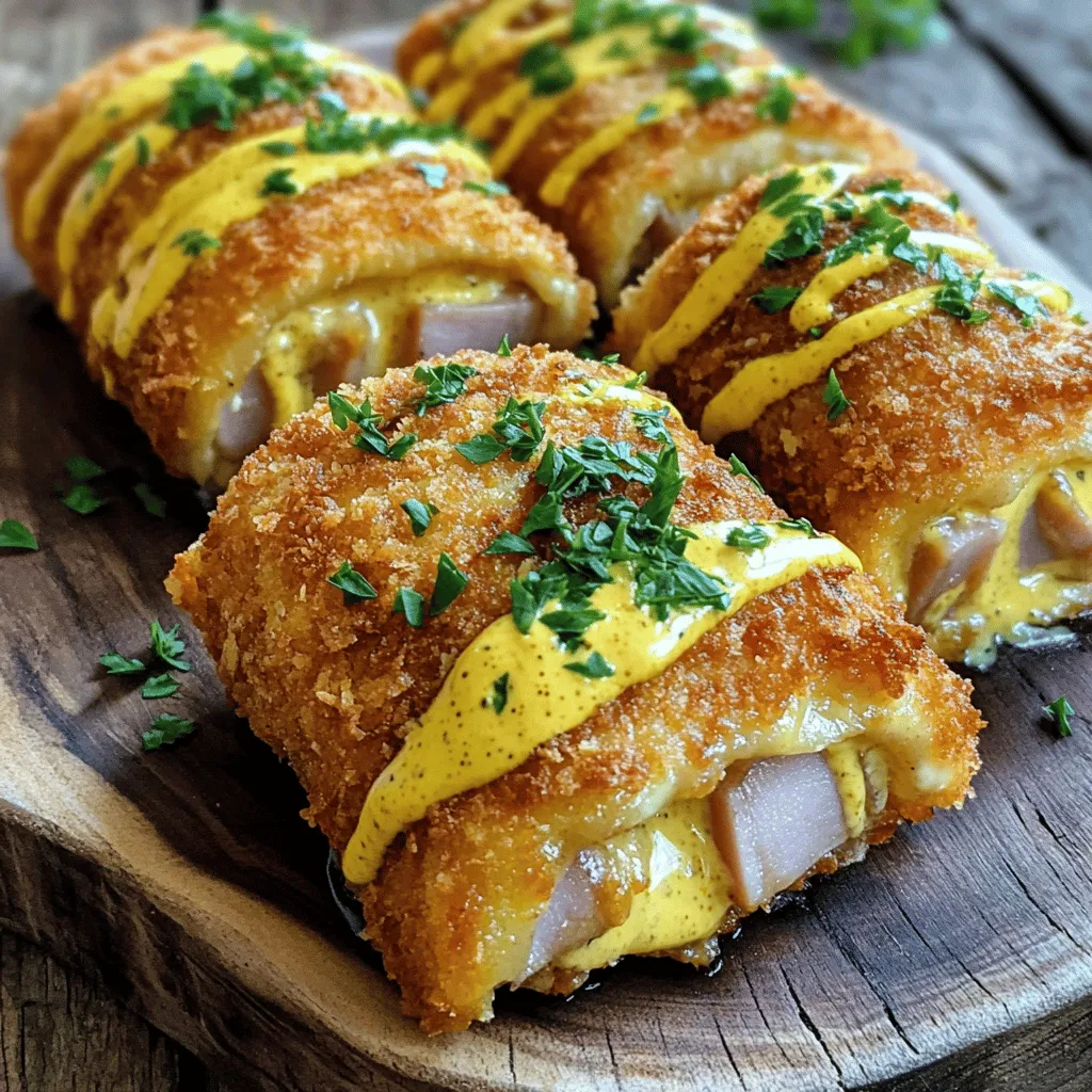 - 4 boneless, skinless chicken breasts - 8 slices of ham (preferably thinly sliced) - 8 slices of Swiss cheese - 1 teaspoon garlic powder - 1 teaspoon onion powder - Salt and pepper to taste