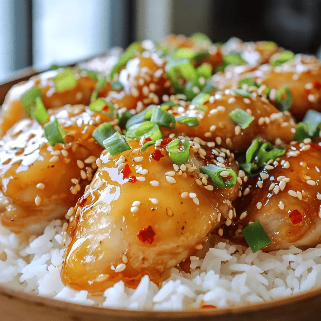 - 2 lbs boneless, skinless chicken thighs - 1/2 cup honey - 1/4 cup soy sauce (low sodium recommended)