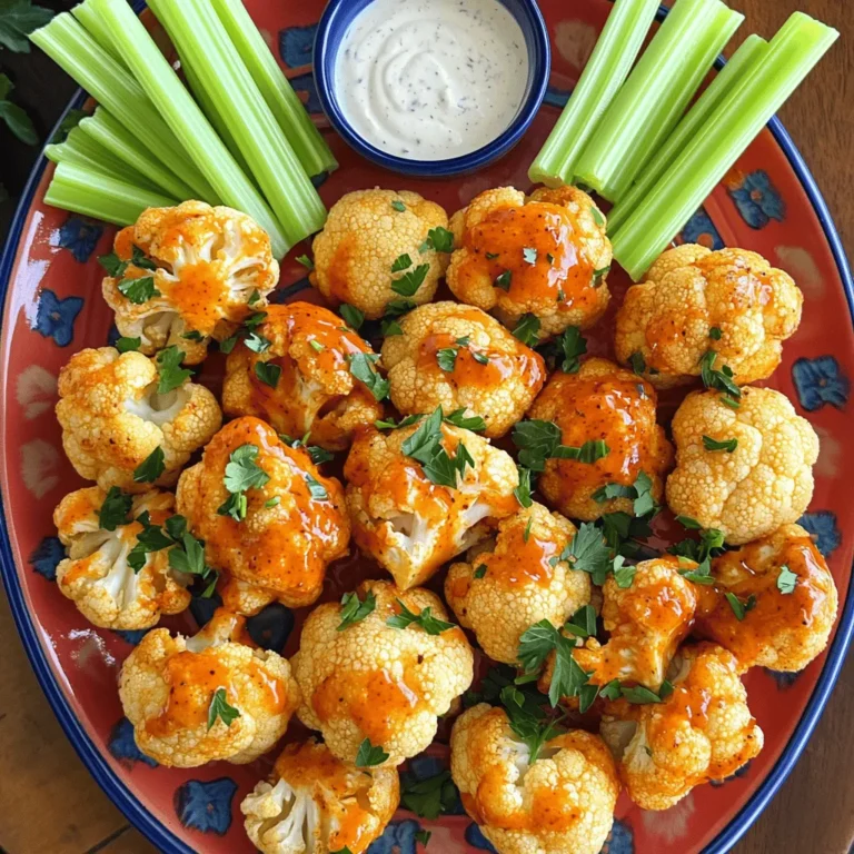 To make Air Fryer Buffalo Cauliflower Bites, you need a few simple items. Here’s what you’ll need: