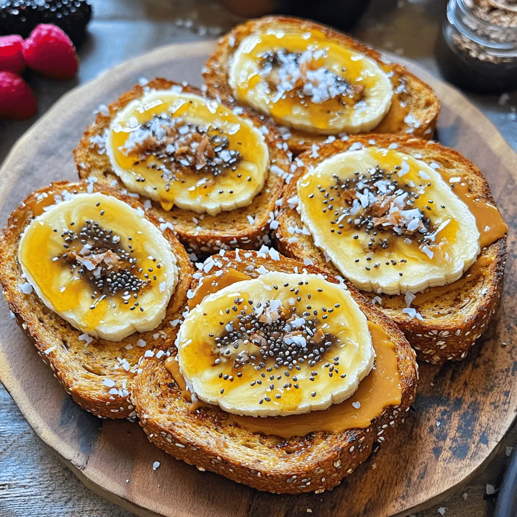 - Whole grain or sourdough bread - Natural peanut butter - Sliced banana