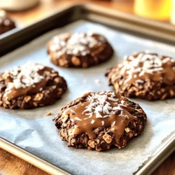 To make no-bake chocolate oatmeal cookies, gather these simple ingredients: - 1 cup quick oats - 1/2 cup creamy peanut butter - 1/2 cup honey or maple syrup - 1/4 cup unsweetened cocoa powder - 1/4 cup unsweetened shredded coconut (optional) - 1/2 teaspoon vanilla extract - A pinch of salt - 1/4 cup dark chocolate chips (optional, for extra chocolatey goodness) These ingredients come together to create a treat that is rich in flavor and easy to make. Quick oats form the base and add texture. Creamy peanut butter gives a nutty taste and binds the cookies. Honey or maple syrup adds sweetness. Unsweetened cocoa powder provides that deep chocolate flavor. Adding shredded coconut offers a fun twist, but it’s not a must. Vanilla extract enhances the flavors, while a pinch of salt balances the sweetness. If you want an extra chocolate hit, toss in dark chocolate chips. When you have all these ingredients ready, you're well on your way to making a delicious batch of no-bake cookies. For the full recipe, check out the detailed steps. To make no-bake chocolate oatmeal cookies, you need just a few simple steps. First, gather all your ingredients. This will help you stay organized. You can find the full recipe below for reference. Start by mixing the dry ingredients. In a medium bowl, add: - 1 cup quick oats - 1/4 cup unsweetened cocoa powder - 1/4 cup unsweetened shredded coconut (optional) Stir these ingredients well. Make sure they blend nicely. This step is important for even flavor in your cookies. Now, it’s time to combine the wet ingredients. In a small saucepan over low heat, add: - 1/2 cup creamy peanut butter - 1/2 cup honey or maple syrup Stir this mixture continuously for 3-4 minutes. It should become smooth and creamy. Once it’s ready, take it off the heat. Add: - 1/2 teaspoon vanilla extract - A pinch of salt Now, pour this warm mix over the dry ingredients. Use a spatula to mix it well. Make sure all the oats are coated. If you want, fold in: - 1/4 cup dark chocolate chips Once everything is combined, drop spoonfuls onto a parchment-lined baking sheet. Flatten them slightly to form cookie shapes. Now, refrigerate the cookies for 30 minutes. This helps them set. Enjoy your tasty treats! To get the right texture, use quick oats. They mix well with the other ingredients. If you want chewy cookies, add a little more peanut butter. For a firmer cookie, let them chill longer. The mix should hold together but not be too dry. If it feels too crumbly, add a splash of water or more syrup. One big mistake is not measuring the ingredients. Too much cocoa can make cookies dry. Using chunky peanut butter may change the texture. Remember to stir the wet mix well until smooth. This step makes sure everything blends nicely. Don’t skip the chilling time. It helps the cookies set properly. These cookies are great on their own, but you can dress them up! Serve them with a glass of cold milk or hot cocoa. You can even put them on a platter with fresh fruit. For a fun twist, drizzle melted chocolate on top. They also work well as a topping for yogurt or ice cream. For the full recipe, check out the details above. {{image_2}} You can make these cookies even better by adding nuts or seeds. Chopped almonds, walnuts, or pecans add a nice crunch. You can also use seeds like sunflower or pumpkin for extra nutrition. Just mix in about 1/4 cup of your favorite nuts or seeds when you combine the dry ingredients. This simple change makes the cookies more filling and tasty. While honey or maple syrup works great, you can switch sweeteners for new flavors. Agave nectar or brown rice syrup are good options. These sweeteners change the taste a bit but keep the cookies sweet. Just use the same amount as you would with honey or maple syrup. This lets you enjoy different flavors while keeping the same yummy texture. Want to kick up your cookie game? Try adding flavor enhancers. A dash of cinnamon or nutmeg can bring warmth to the taste. You can also add a bit of espresso powder for a rich coffee flavor. If you're a coconut lover, try using coconut extract instead of vanilla. Each small tweak can create a new favorite cookie. Check out the Full Recipe for more ideas and details! Store your no-bake cookies in an airtight container. Use parchment paper between layers. This keeps them fresh and prevents sticking. You can keep them at room temperature for up to three days. If it's hot, place them in the fridge. This helps them stay firm and tasty. Freezing is a great way to save cookies for later. Place cooled cookies in a freezer-safe bag. Make sure to remove as much air as possible. You can freeze them for up to three months. To enjoy, just take them out and let them thaw at room temperature. The cookies taste best fresh but can last well. If stored properly, they last about one week at room temperature. Keep an eye on texture and smell. If they feel dry or smell off, it’s best to toss them. Enjoy your no-bake cookies at their best! Check the Full Recipe for more tips. Yes, you can use rolled oats instead of quick oats. However, the texture will be chewier. Quick oats absorb liquid better, giving a softer cookie. If you use rolled oats, chop them a bit for a closer texture. To make these cookies vegan, swap honey for maple syrup. Use dairy-free chocolate chips if you want extra chocolate. The rest of the ingredients are already vegan-friendly. You can add many fun mix-ins! Try chopped nuts, seeds, or dried fruit. You can also use different nut butters, like almond or cashew. Get creative with flavors and make them your own! For the full recipe, check out the details above. This blog post covers everything you need to make no-bake cookies. We explored ingredients like quick oats and creamy peanut butter and shared easy steps for mixing them. I also provided tips to perfect your cookie texture and avoid common errors. Remember, you can customize these cookies with nuts or different sweeteners. Store them properly to keep them fresh. Enjoy experimenting with flavors and variations. Happy baking, and enjoy your delicious treats!