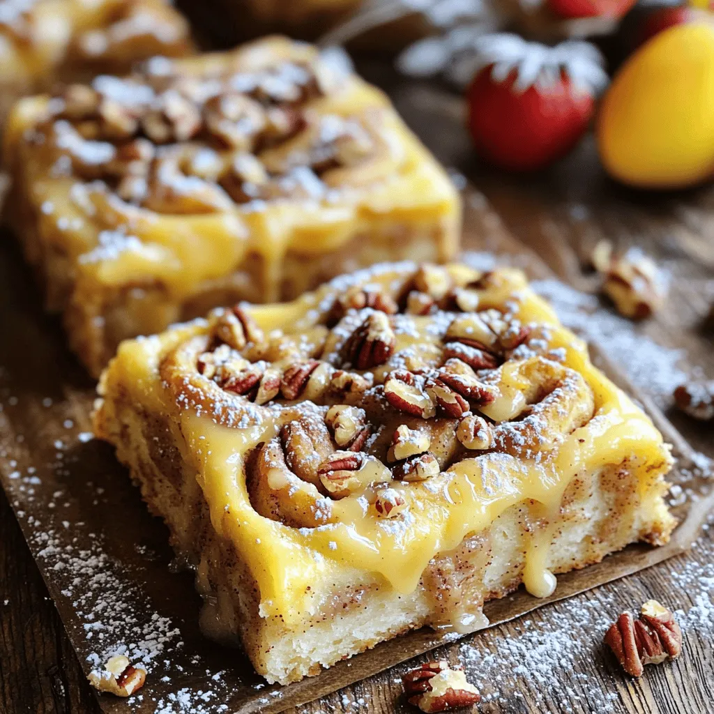 To make a delicious Cinnamon Roll Casserole, you need these main ingredients: - 2 cans of refrigerated cinnamon rolls (each containing 8 rolls) - 4 large eggs - 1 cup milk - 1 teaspoon vanilla extract - 1 teaspoon ground cinnamon - ½ cup chopped pecans (optional) - ½ cup maple syrup - Icing from the cinnamon roll cans These ingredients create a warm, sweet dish that everyone will love. You can find most of them at any grocery store. If you want to switch things up, there are fun options you can try. Here are some ideas: - Use almond milk if you need a dairy-free option. - Swap out pecans for walnuts or almonds for a different crunch. - Add dried fruit like raisins or cranberries for a chewy texture. - Try coconut milk for a tropical twist. These changes let you make this dish your own! Gather these tools before you start cooking: - A 9x13-inch baking dish - Mixing bowls - Whisk - Knife for cutting the cinnamon rolls - Oven mitts Having these items ready will make your cooking easy and fun. First, you need to preheat your oven to 350°F (175°C). This step helps the casserole cook evenly. While the oven warms up, grab a 9x13-inch baking dish. Lightly grease the dish with cooking spray or butter. This will keep the casserole from sticking. Open both cans of refrigerated cinnamon rolls. Each can has eight rolls. Cut each roll into four pieces. I like to use kitchen scissors for this. It makes cutting easy. Once cut, place the pieces in the greased baking dish. Spread them out evenly so every piece bakes well. In a large mixing bowl, crack four large eggs. Add one cup of milk, one teaspoon of vanilla extract, and one teaspoon of ground cinnamon. Whisk the mixture until it is smooth and well combined. This egg custard will soak into the cinnamon rolls. Pour the egg mixture over the cinnamon roll pieces. Make sure to coat each piece well. If you want a crunchy texture, sprinkle half a cup of chopped pecans on top. Then, drizzle half a cup of maple syrup over everything. This adds sweetness and flavor. Now, your casserole is ready to bake! To get an even bake, make sure your oven is hot. Preheat it to 350°F (175°C). Use a 9x13-inch baking dish. Grease it well to stop sticking. Cut the cinnamon rolls into quarters. Spread them out evenly in the dish. This helps them cook evenly. Stir the egg mixture well to avoid lumps. Pour it slowly over the rolls. This creates a nice texture throughout. For more flavor, try adding vanilla extract. Just one teaspoon will do wonders. You can also add spices like nutmeg or cardamom for a twist. If you love nuts, sprinkle in some chopped pecans. They add a nice crunch. Drizzle a bit more maple syrup on top before baking. This boosts the sweet flavor and creates a caramelized top. One mistake is not cutting the rolls small enough. Bigger pieces may not cook well. Another error is rushing the mixing. Always whisk the egg mixture until smooth. If you forget to grease your dish, the casserole will stick. Don't skip the icing drizzle at the end. It adds that classic cinnamon roll taste. For the best results, always check for doneness. Look for a golden top and set edges. For the full recipe, check out the details above. Enjoy your baking! {{image_2}} You can mix up your cinnamon roll casserole with fun flavors. Try adding chocolate chips for a sweet twist. You can also add diced apples for a fruity flavor. Just mix them in with the cinnamon roll pieces before pouring the egg mixture over them. This adds extra taste and texture to your dish. You can even use peanut butter or Nutella for a rich, creamy treat. The options are endless! If you need gluten-free or dairy-free options, don’t worry! You can find gluten-free cinnamon rolls in many stores. Substitute regular milk with almond or coconut milk for a dairy-free version. You can also use flax eggs instead of regular eggs for a vegan option. These changes keep the dish delicious while meeting your dietary needs. Toppings can make your casserole stand out! Drizzle caramel sauce over the top for a sweet finish. You can also sprinkle chopped nuts for crunch. Try adding fresh berries or whipped cream for a fun touch. For a chocolate lover, add chocolate sauce as a topping. These simple changes can make your casserole feel new and exciting every time you make it. For the complete recipe, check out the Full Recipe section! To keep your cinnamon roll casserole fresh, let it cool first. Then, cover it tightly with plastic wrap or foil. You can also use an airtight container. This helps keep the moisture in and the casserole tasty. Store it in the fridge for up to three days. When you are ready to enjoy your leftovers, preheat your oven to 350°F (175°C). Place the casserole in an oven-safe dish and cover it with foil. Heat for about 15-20 minutes. This method keeps it soft and warm. You can also microwave individual portions for about 30-45 seconds. If you use the microwave, keep an eye on it so it doesn't dry out. If you want to save your casserole for later, freezing is a great choice. Cut the casserole into squares before freezing. Wrap each piece tightly in plastic wrap, then place them in a freezer-safe bag. This way, you can grab a slice anytime! It stays good in the freezer for up to three months. When you're ready to eat, thaw it in the fridge overnight and then reheat as mentioned above. Enjoy your cinnamon roll casserole delight anytime! Yes, you can prepare this casserole ahead of time. You can mix the egg custard and cut the cinnamon rolls the night before. Cover the dish and store it in the fridge. In the morning, simply bake it for a quick and easy breakfast. This saves time and allows the flavors to blend nicely. If you're out of maple syrup, don’t worry! You can use honey or agave syrup as a sweet alternative. Both will give your casserole a nice sweetness. You can also try brown sugar mixed with a bit of water for a similar taste. Adjust the amount based on how sweet you like it. To check if your casserole is ready, look for a golden brown top. The edges should be set, and a toothpick inserted in the center should come out clean. If it feels soft in the middle, give it a few more minutes. Always keep an eye on it to avoid overbaking. Enjoy your delicious creation! Cinnamon Roll Casserole combines comfort and flavor. We reviewed key ingredients, tools, and easy steps to prepare it. Tips help create a perfect dish every time. You learned about fun variations and smart storage. To enjoy this casserole, be creative with flavors and toppings. Remember, it’s all about having fun in the kitchen. Try new things and share your favorites! Enjoy your baking adventure!