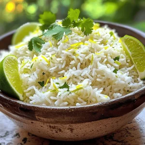- 1 cup jasmine rice - 1 can (13.5 oz) coconut milk - 1 cup vegetable broth (or water) - Zest of 1 lime - 2 tablespoons lime juice In this recipe, jasmine rice is the star. It cooks up soft and fluffy. The coconut milk adds a creamy texture and rich flavor. You can use vegetable broth or water for the cooking liquid. I prefer the broth for extra taste. The lime zest and juice brighten the dish, making it fresh and zesty. - 1 tablespoon brown sugar - 1 teaspoon salt - Fresh cilantro, chopped (for garnish) - Lime wedges (for serving) For seasonings, brown sugar adds a hint of sweetness. It balances the tartness of the lime. Salt is key to enhancing the flavors. Fresh cilantro adds a pop of color and a fresh taste. Finally, serve lime wedges on the side for those who want more zing. This coconut lime rice is a delightful dish. It pairs well with many meals, making it a great side. Check out the Full Recipe for details. First, rinse the jasmine rice. Rinsing helps remove excess starch. This step keeps the rice fluffy. Run cold water over the rice until it runs clear. Next, grab a medium saucepan. Combine the rinsed rice with coconut milk, vegetable broth, lime zest, brown sugar, and salt. Stir everything together for an even mix. Now, bring the mixture to a boil. Set your heat to medium-high. Once it bubbles, reduce the heat to low. Cover the saucepan and let it simmer. Cooking time is about 15 to 18 minutes. The rice will absorb the liquid and become tender. After cooking, take the saucepan off the heat. Let it sit covered for five minutes. This steaming step is key for fluffy rice. After resting, fluff the rice gently with a fork. This separates the grains nicely. Now, mix in the lime juice for a zesty flavor. Taste the rice, and adjust the salt or lime juice if you want. Serve the coconut lime rice warm. Garnish with fresh cilantro and lime wedges on the side. This adds a bright touch to each bite. For the full recipe, check out the earlier section. Rinsing the rice is key. This step removes extra starch. Clean rice will be fluffy and light. Rinse under cold water until it runs clear. Adjusting the liquid is also important. If you want creamier rice, use more coconut milk. For a lighter texture, add more broth or water. Always check the rice for doneness. You can add spices or herbs for extra flavor. Try garlic powder for warmth or cumin for earthiness. Fresh herbs like cilantro brighten the dish. Want to switch it up? Go sweet or savory. Add diced mango for a sweet twist. For a savory note, mix in sautéed onions or peppers. Explore these flavor paths to make this dish your own. Enjoy the full recipe for more details! {{image_2}} You can change a few things in this recipe to suit your taste. First, try using different types of rice. While jasmine rice gives a nice aroma, basmati or brown rice can also work. Just note that cooking times will vary. Brown rice will take longer to cook, so adjust your time accordingly. Next, think about coconut milk alternatives. If you're looking for a lighter option, try using light coconut milk. You can even use almond milk or oat milk for a unique flavor. Just remember that using these alternatives may change the taste slightly. Want to make your coconut lime rice even more exciting? Try adding tropical fruits like mango or pineapple. These fruits add sweetness and color, making your dish pop. Chop them finely and mix them in before serving for a fresh burst of flavor. You can also experiment with different herbs. Fresh mint or parsley can brighten your rice. Just chop them finely and mix them in at the end. This twist adds a new layer of flavor that makes the dish even more appealing. For the complete process, check out the Full Recipe. To keep coconut lime rice fresh, store it in the fridge right away. Let it cool first. Place it in an airtight container. This helps keep out moisture and air. I recommend using glass or BPA-free plastic containers. They work great for storage and reheating. If you want to save your coconut lime rice for later, freezing is a good option. Pack the rice in freezer-safe bags. Press out as much air as possible before sealing. Label the bags with the date. You can freeze it for up to three months. To reheat, take the rice out of the freezer. Let it thaw in the fridge overnight. You can also use a microwave. Add a splash of water to keep it moist. Heat in short bursts, stirring in between. Enjoy your fluffy rice just like fresh! To make Coconut Lime Rice vegan, simply use vegetable broth. This replaces chicken broth, keeping it plant-based. The coconut milk is already vegan, so you're all set! You’ll enjoy the same creamy texture and flavor without any animal products. Yes, you can use brown rice instead of jasmine rice. However, remember that brown rice takes longer to cook. It needs more water, too. Adjust the cooking time to about 40-45 minutes. The flavor will change slightly, but it will still taste great! Coconut Lime Rice goes well with many dishes. Here are a few great pairings: - Grilled shrimp or fish - Spicy chicken or pork - Stir-fried vegetables - Tacos or burritos - Curry dishes Each of these dishes complements the rice's rich and tangy flavor. Enjoy mixing and matching! Absolutely! You can boost the flavor in many ways. Consider adding: - Minced garlic or shallots while cooking - Fresh herbs like mint or basil - Spices such as cumin or turmeric These additions will enhance the taste and make it even more delicious. Store leftover Coconut Lime Rice in an airtight container. It stays good in the fridge for 3-4 days. If you want to keep it longer, you can freeze it for up to a month. Just make sure to thaw it properly before reheating. Yes, you can reheat it easily! Use a microwave or a saucepan. Add a splash of water or broth to help it steam and stay fluffy. Heat it slowly, stirring occasionally. This keeps the rice moist, just like when it was freshly made. Yes, Coconut Lime Rice is gluten-free! All the ingredients are naturally free from gluten. You can enjoy this dish without worry. It's a perfect side for anyone avoiding gluten in their diet. Coconut Lime Rice is a simple, tasty dish. We covered its main ingredients, like jasmine rice and coconut milk, and how to cook it. Tips for adjusting flavors and storage give you extra help. You can even swap ingredients for fun twists. Making this dish opens doors to delicious meals. Enjoy trying different flavors and storing leftovers. Your kitchen will burst with taste and joy!