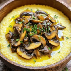 - 1 cup polenta (cornmeal) - 4 cups vegetable broth - 1 cup heavy cream - 8 oz mixed mushrooms (such as cremini, shiitake, and oyster), sliced - 1 onion, finely chopped - 3 cloves garlic, minced - 2 tablespoons olive oil - 1 teaspoon dried thyme - Salt and pepper to taste - Fresh parsley, chopped (for garnish) In this dish, polenta serves as a warm and creamy base. For the best result, use high-quality polenta. Vegetable broth adds depth and flavor. Heavy cream brings a rich texture that makes the polenta irresistible. The mushroom ragu is the star here. I love using a mix of mushrooms for diverse flavors. Choose any mushrooms you enjoy. The onion and garlic give a sweet aroma, enhancing the ragu. Olive oil is essential for sautéing, while thyme adds an earthy note. Don’t forget to season with salt and pepper for balance. For the full recipe, refer to the cooking instructions. Enjoy the process and the delicious meal you will create! First, I boil the vegetable broth in a medium saucepan. You want it to be hot but not boiling over. Once it bubbles, I gradually whisk in the polenta. Stir continuously to keep it smooth. This step helps prevent lumps from forming. After adding the polenta, I lower the heat to a simmer. I keep stirring until it thickens and pulls from the pot's sides, about 20 to 25 minutes. Next, I mix in the heavy cream, butter, and grated Parmesan cheese. This makes the polenta rich and creamy. I season it with salt and pepper to taste. While the polenta cooks, I start on the mushroom ragu. First, I heat olive oil in a large skillet over medium heat. I add the chopped onion and sauté it until it turns translucent, which takes about 5 minutes. Then, I toss in the minced garlic and sliced mushrooms. I cook them until the mushrooms are tender and golden brown, about 8 to 10 minutes. This step adds a nice depth of flavor. After that, I stir in dried thyme, salt, and pepper. I let it cook for another 2 minutes to blend the flavors. Once both the creamy polenta and mushroom ragu are ready, I serve the polenta in bowls. I top it with the warm ragu and garnish with fresh parsley. This dish brings warmth and comfort to any table. You can find the full recipe for this delicious meal below. - Stirring techniques: Stir the polenta slowly and steadily. This helps avoid lumps. Use a whisk for smooth results. Keep mixing as it cooks. - Cooking time adjustments: Cook polenta on low heat for about 20-25 minutes. The time may vary based on the brand. Check the package for specific times. - Choosing the right polenta: Use coarse or medium-ground polenta for a hearty texture. Instant polenta cooks faster but may lack depth. - Recommended herbs and spices: Add dried thyme for earthiness. Fresh herbs like basil or parsley can brighten the dish. Experiment with flavors to find what you like best. - Quality of ingredients matters: Use high-quality broth and mushrooms for richer taste. Fresh ingredients boost the overall flavor. Don't skimp on quality, as it makes a big difference. - Suggestions for creaminess: For extra creaminess, add more heavy cream or butter. You can also mix in cream cheese for a unique twist. This adds a rich texture you will love. For more details, refer to the Full Recipe. {{image_2}} You can easily adjust this recipe to fit your needs. - Vegan-friendly options: Replace the heavy cream with coconut milk or cashew cream. Use olive oil instead of butter. For cheese, try a vegan option or skip it entirely. - Gluten-free suggestions: Polenta is naturally gluten-free, but always check if the broth is certified gluten-free. - Low-fat alternatives: Use low-fat milk instead of heavy cream. You can also reduce the amount of cheese or use a lighter cheese. Adding extra ingredients can make your dish unique and exciting. - Adding proteins like chicken or sausage: Cook diced chicken or sausage in the skillet before adding onions. This adds depth to your ragu. - Utilizing different vegetables: Try adding spinach, bell peppers, or zucchini. These can boost nutrition and flavor. - Experimenting with cheese varieties: Instead of Parmesan, try feta or goat cheese for a different taste. Mix in blue cheese for a bold flavor twist. Feel free to get creative with these variations. You can find the full recipe above to explore all its delicious possibilities! To store leftover polenta, let it cool completely. Then, place it in an airtight container. Polenta can last in the fridge for about three days. You might notice it hardens when cold. To revive it, add a splash of broth or cream when reheating. For mushroom ragu, allow it to cool as well. Transfer it to a separate airtight container. This ragu stays fresh for around four days in the fridge. Always check for any signs of spoilage before using. The best way to reheat polenta is on the stove. Place it in a saucepan over low heat. Add a little broth or cream to keep it creamy. Stir often to avoid burning. For the mushroom ragu, you can also use the stovetop. Heat it gently in a skillet. Stir occasionally until it’s warmed through. This keeps the texture smooth and the flavors bright. When you reheat, be careful not to cook it too long. Overheating can make both the polenta and ragu dry. Enjoy your creamy polenta with mushroom ragu warm and fresh. For the full recipe, check out the detailed instructions above. How to avoid lumps in polenta? To avoid lumps, whisk the polenta slowly into boiling broth. Stir constantly as you add it. This helps keep the polenta smooth. If lumps form, use a whisk to break them up. Can I make polenta ahead of time? Yes, you can make polenta ahead of time. Cook it, let it cool, and store it in the fridge. Reheat it with a splash of broth or cream before serving. What mushrooms are best for ragu? A mix of mushrooms works best for ragu. I love using cremini, shiitake, and oyster mushrooms. Each type adds its own flavor and texture. How to add more flavor to the mushroom ragu? To boost flavor, try adding fresh herbs like thyme or rosemary. A splash of wine can also enhance taste. Sautéing the mushrooms until golden brown deepens the flavor too. Is this recipe suitable for meal prep? Absolutely! Creamy polenta and mushroom ragu store well. You can make them in advance and reheat when ready to serve. How to serve creamy polenta and ragu? Serve creamy polenta in bowls topped with warm mushroom ragu. Garnish with fresh parsley for a bright touch. This dish looks and tastes amazing! For the full recipe, check out the recipe section above. To wrap up, making creamy polenta with mushroom ragu is simple and fun. We explored key ingredients, step-by-step cooking, and tips to perfect your dish. Don't forget about variations and storage tips for leftovers. This dish offers warmth and delicious flavor. You can easily adapt it to fit your needs. Enjoy a tasty meal that's perfect for any occasion. I'm excited for you to try this recipe!