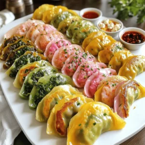- 1 cup ground pork - ¼ cup chives, finely chopped - 2 cloves garlic, minced - 1 tablespoon soy sauce - 1 teaspoon sesame oil - 1 package round dumpling wrappers - 1 cup shiitake mushrooms, finely chopped - ½ cup spinach, cooked and drained then chopped - 1 tablespoon soy sauce - 1 teaspoon grated ginger - 1 tablespoon rice vinegar - 1 cup shrimp, peeled and chopped - ¼ cup fresh cilantro, chopped - 1 teaspoon lime juice - 1 teaspoon chili paste (optional) - 1 tablespoon ginger, minced - 1 cup ground chicken - ½ cup napa cabbage, finely shredded - 1 tablespoon sriracha - 1 tablespoon soy sauce - 1 teaspoon garlic powder - 1 cup sweet potato, cooked and mashed - ½ cup feta cheese, crumbled - 1 tablespoon fresh dill, chopped - 1 teaspoon lemon juice In each recipe, you create unique flavors. The classic pork and chive potstickers offer a savory punch. The vegetarian option brings earthy mushrooms and spinach together. Shrimp and cilantro potstickers burst with freshness. Spicy chicken and cabbage potstickers have a nice kick. Sweet potato and feta potstickers are creamy and sweet. You can find the full recipe to guide you through the steps. Each combination allows you to explore new tastes and textures. Enjoy the process of making them as much as eating them! Start by choosing your filling. For each type, mix the ingredients in a bowl. For Classic Pork & Chive, blend ground pork, chives, garlic, soy sauce, and sesame oil. For Vegetarian Mushroom & Spinach, combine shiitake mushrooms, spinach, soy sauce, ginger, and rice vinegar. For Shrimp & Cilantro, mix shrimp, cilantro, lime juice, chili paste, and ginger. For Spicy Chicken & Cabbage, use ground chicken, napa cabbage, sriracha, soy sauce, and garlic powder. Lastly, for Sweet Potato & Feta, blend sweet potato, feta, dill, and lemon juice. Each filling should be well mixed and ready for wrapping. Next, grab the dumpling wrappers. Place one wrapper on a clean surface. Add about 1 tablespoon of your filling in the center. Moisten the edges with water. Fold the wrapper in half to seal it tight. Press down to remove air and create pleats if you like. Make sure each potsticker is sealed well to keep the filling inside. Repeat this for all wrappers until your filling is gone. Now it’s time to cook! Heat 2 tablespoons of vegetable oil in a nonstick skillet over medium heat. Once hot, add the potstickers in a single layer. Fry them for about 2-3 minutes until the bottoms turn golden brown. Carefully add ½ cup of water to the pan, but be cautious of splatters. Cover the skillet to let them steam for about 5-6 minutes. When the water is mostly gone, your potstickers are ready. Transfer them to a plate and repeat with the remaining batch. Enjoy these tasty treats with soy sauce, rice vinegar, and some sesame seeds for dipping! For a full recipe, check out the details above. Wrapping potstickers takes some practice, but it’s fun! Start with a dumpling wrapper on a clean surface. Add one tablespoon of filling in the center. Moisten the edges with water. This helps the wrapper stick. Fold it in half and press to seal. Create pleats if you like. This gives a nice look and helps keep the filling inside. Make sure to seal the edges well to avoid leaks. To get crispy potstickers, use a nonstick skillet. Heat two tablespoons of oil over medium heat. Add potstickers in a single layer. Fry them for 2-3 minutes until golden brown. Then, add water carefully to the skillet. Cover it right away. This steams the potstickers and keeps them moist. Cook until the water evaporates, about 5-6 minutes. The bottom will stay crispy while the top cooks through. For serving, arrange potstickers on a large platter. They look great with a sprinkle of green onions or sesame seeds. A simple dipping sauce enhances flavor. Mix soy sauce with rice vinegar and a touch of sesame oil. You can also add chili flakes for some heat. This balance of flavors makes every bite delicious. Want more ideas? Try soy sauce with lime juice or a sweet chili sauce for variety. Enjoy your potsticker feast! {{image_2}} You can easily change potsticker fillings to fit your diet. For a meat-free option, try using tofu or lentils. Both add protein and flavor. You can also swap out ingredients for allergies. Use gluten-free wrappers for those with gluten issues. If you're avoiding soy, coconut aminos work great. Make it fun by adding seasonal veggies to your filling. Fresh herbs can brighten each bite. While pan-frying is popular, boiling and baking potstickers create unique textures. Boiling gives a soft, chewy bite. Just add them to boiling water for about 5 minutes. For baking, preheat your oven to 400°F. Brush potstickers with oil and bake for 15-20 minutes. This method gives a crispy finish with less oil. You can experiment with each method to find your favorite. Don't hesitate to mix flavors! How about a sweet and spicy filling? Combine apples with sriracha for a surprising twist. For a Mediterranean flair, mix feta with sun-dried tomatoes. You can even create a breakfast potsticker. Try scrambled eggs with cheese and spinach. The options are endless. Explore combinations that excite your taste buds! For the full recipe, check out Potstickers 5 Ways 🥟. After a delicious potsticker meal, you may have some leftovers. To keep them fresh, let them cool completely. Place them in an airtight container. This helps prevent moisture and keeps them tasty. Store them in the fridge for up to three days. Always label the container with the date to track freshness. If you want to save potstickers for later, freezing is a great option. Start by arranging uncooked potstickers in a single layer on a baking sheet. Make sure they don’t touch each other. Freeze them for about two hours, then transfer them to a freezer-safe bag. They can last up to three months in the freezer. Just remember to label the bag! Reheating potstickers can be tricky. To keep them crispy, avoid the microwave. Instead, use a skillet. Heat a little oil in a pan over medium heat. Add the potstickers and cook for about five minutes. Pour a small amount of water into the pan and cover it. This helps steam the dumplings while keeping their bottoms crispy. Enjoy your tasty treat! You can tell potstickers are cooked when they are golden brown on the bottom. The water should mostly evaporate, and the filling should be hot. If using meat, check with a thermometer. Pork and chicken should reach 165°F (75°C) for safety. Look for a nice, crispy bottom and a tender wrapper. Yes, you can make potstickers ahead of time. Prepare the filling and wrap them early in the day. Store them in the fridge for up to 4 hours. For longer storage, freeze them. Just make sure they don’t touch each other. Once frozen, you can cook them straight from the freezer. They will still taste great! Potstickers pair well with many sides. Here are some tasty options: - Soy sauce: A must for dipping. - Rice: Steamed jasmine or brown rice works well. - Vegetable stir-fry: Quick stir-fried veggies add color. - Salad: A light Asian-style salad with sesame dressing is refreshing. - Soup: Hot and sour soup complements potstickers nicely. For more ideas, check the Full Recipe for inspiration! Potstickers are fun to make and eat. We explored classic recipes like pork and chive, veggie options, and shrimp. You learned how to prepare fillings and wrap them perfectly. Tips for cooking and serving help you delight your guests. Remember, customize your potstickers to fit your tastes. Store extras well, and you can enjoy them later. I hope you feel inspired to try these recipes. Enjoy your cooking adventure with potstickers!
