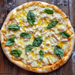 To make Easy Chicken Alfredo Pizza, you need the following ingredients: - 1 pre-made pizza crust (or homemade if preferred) - 1 cup cooked chicken breast, shredded - 1 cup Alfredo sauce - 1 ½ cups shredded mozzarella cheese - ½ cup grated Parmesan cheese - 1 cup fresh spinach leaves - 1 teaspoon garlic powder - 1 teaspoon Italian seasoning - Salt and pepper to taste - Olive oil for drizzling When choosing ingredients, focus on freshness. Fresh chicken tastes better. You can use leftover chicken or rotisserie chicken for ease. Check the expiration date on your store-bought Alfredo sauce. For cheese, select high-quality mozzarella. It melts better and gives a nice texture. Fresh spinach adds color and nutrition. Always wash and dry it well before using. You can easily swap ingredients if needed. Use a gluten-free pizza crust if you want a gluten-free option. For a lighter version, try using low-fat Alfredo sauce. If you prefer a different cheese, consider provolone or gouda. You can add veggies like bell peppers or mushrooms for more flavor. For a vegetarian option, leave out the chicken and add extra greens. This way, you can tailor the pizza to your taste. For the full recipe, check out the Easy Chicken Alfredo Pizza section. To start, preheat your oven to 450°F (232°C). If you use a pre-made crust, follow the package directions. If you prefer homemade dough, roll it out on a floured surface. Shape it to fit your baking sheet or pizza stone. Make sure it’s even and not too thick. This helps it cook well. In a medium bowl, combine the shredded chicken and Alfredo sauce. Add garlic powder, Italian seasoning, salt, and pepper to taste. Mix well until the chicken is fully coated. This step adds flavor and keeps the chicken moist. You can use leftover chicken or rotisserie chicken for ease. Now, spread the chicken Alfredo mixture evenly over the pizza crust. Next, sprinkle the mozzarella cheese on top. Follow this with the grated Parmesan cheese. Finally, add fresh spinach leaves for color and nutrition. Drizzle a little olive oil on top for extra flavor. Place the pizza in the oven and bake for 12-15 minutes. Look for melted cheese and a golden-brown crust. When done, take the pizza out and let it cool for a few minutes before slicing. Enjoy this delightful dish! For the full recipe, check the details above. To make great pizza, start with the dough. If you use pre-made crust, follow the package steps. For homemade dough, use a simple recipe. The key is to knead it well. This helps create a soft and chewy crust. Let the dough rise for at least 30 minutes. This makes it light and airy. When rolling out, use flour to prevent sticking. Aim for a round shape for even cooking. Cheese is a star in any pizza. Use shredded mozzarella for that classic stretch. Mix it with grated Parmesan for more flavor. To melt cheese evenly, ensure it covers the chicken mixture well. Bake at the right temperature for the best melt, around 450°F. Keep an eye on it. You want it bubbly and slightly golden. If it cooks too long, it may become hard. Your Alfredo sauce can shine with a few tweaks. Start with a good base sauce. You can use store-bought or homemade. To boost flavor, add garlic powder and Italian seasoning. These spices add depth. For a touch of brightness, mix in some fresh herbs like basil or parsley. A squeeze of lemon juice gives it a zing. These small changes make a big difference. They elevate your pizza to a gourmet level. For the full recipe, check out the Easy Chicken Alfredo Pizza section. {{image_2}} If you want to switch up the protein, you have options. Try using cooked shrimp or diced ham. They both add a unique flavor. For a vegetarian option, consider grilled mushrooms or roasted chickpeas. These choices keep the pizza tasty while adding variety. Adding veggies boosts the nutrition of your pizza. Spinach is great, but you can add more. Try bell peppers, onions, or broccoli. Just chop them small so they cook well. This way, you pack in more vitamins without losing flavor. It also makes the pizza colorful! While Alfredo sauce is classic, don't be afraid to experiment. You can use pesto for a fresh taste. BBQ sauce can give a smoky flavor. Tomato sauce is another option if you want something simple. Each sauce brings its own twist, so have fun mixing it up! To keep your Easy Chicken Alfredo Pizza fresh, start by letting it cool. Once it's cool, slice the pizza into pieces. Wrap each slice in plastic wrap or foil. Place the wrapped slices in an airtight container. This helps to keep them from drying out. Store the container in the fridge. Leftover pizza will stay fresh for about 3 to 4 days. When you want to enjoy your leftover pizza, reheating it right is key. I recommend using an oven for the best taste. Preheat your oven to 375°F (190°C). Place the pizza slices on a baking sheet. Heat them for about 10 minutes. This ensures the crust stays crispy. You can also use a skillet on the stove. Cook on medium heat for 5 to 7 minutes with a lid on. This helps melt the cheese while keeping the crust crunchy. If you want to save your pizza for later, freezing is a great option. First, cool the pizza completely and slice it. Wrap each slice in plastic wrap, then in foil. This double layer keeps the pizza safe from freezer burn. Place the wrapped slices in a freezer bag or container. Frozen pizza can last for up to two months. When you're ready to eat, thaw it in the fridge overnight before reheating. Enjoy your Easy Chicken Alfredo Pizza again! You can find the Full Recipe earlier in this article. To reheat your pizza, use an oven or skillet. Preheat the oven to 350°F (175°C). Place the pizza on a baking sheet. Heat it for about 10 minutes. This keeps the crust crispy. If using a skillet, heat over medium-low heat. Cover it with a lid to warm the cheese. Yes, store-bought Alfredo sauce works great. It saves time and still tastes good. Look for a sauce that has simple ingredients. This keeps the flavor fresh and real. You can also add spices if you want a kick. Pair your pizza with a fresh salad. A simple green salad works well. You can also serve garlic bread on the side. It adds a crunchy texture. For drinks, try sparkling water or a light soda. These options balance the pizza's richness. For a fun twist, offer dipping sauces like marinara or ranch. This blog post covered how to make Easy Chicken Alfredo Pizza. We looked at key ingredients, tips for selection, and even possible swaps. I shared step-by-step instructions from crust to baking. You learned how to perfect the dough and achieve the best cheese melt. Consider trying variations with different proteins and veggies. Storing and reheating your leftovers can keep the taste fresh. With this guide, you are ready to enjoy a fun and tasty meal. Happy cooking!