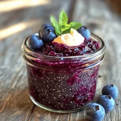 You can use fresh or frozen blueberries for this jam. Fresh berries taste great and are juicy. If you use frozen blueberries, thaw them first. This choice makes the jam easy and quick. Both options work well for a tasty treat. You can sweeten your jam with honey or maple syrup. Honey gives a floral taste, while maple syrup adds a rich flavor. Adjust the amount based on your taste. Start with 1/4 cup and taste as you go. You can always add more if you want it sweeter. Chia seeds thicken the jam and add fiber. Use 2 tablespoons for the right texture. Lemon juice brightens the flavor and balances sweetness. Just 1 tablespoon does the trick. A dash of vanilla extract gives it warmth and depth. This simple addition makes the jam special. Check out the Full Recipe for more details! Start by adding 2 cups of fresh blueberries to a medium saucepan. If you use frozen blueberries, make sure they are thawed. Pour in 1/4 cup of honey or maple syrup. This adds a sweet touch. Turn the heat to medium. Stir gently. You will see the blueberries soften and their juices start to flow. This usually takes about 5 minutes. Once the blueberries are soft, grab a fork or a potato masher. Use it to mash the blueberries to your liking. You can leave it chunky or make it smooth. The choice is yours! Just remember, the more you mash, the smoother your jam will be. Now it’s time to add the magic. Stir in 2 tablespoons of chia seeds. They help the jam thicken. Next, add 1 tablespoon of lemon juice and 1/2 teaspoon of vanilla extract. Finally, sprinkle in a pinch of salt. This brings out all the flavors. Bring the mixture to a gentle boil, then lower the heat. Let it simmer for about 10 minutes. Stir occasionally. When it cools, it will thicken more. You can find the full recipe and more tips on making this jam at the end of the article! To get the best texture in your jam, use ripe blueberries. Ripe fruits break down easier. Start cooking them gently to release their juices. You can mash them with a fork for chunkiness or leave them whole for a smoother jam. Adding chia seeds is key. They soak up liquid and help thicken the jam as it cools. Make sure to let it simmer to the right thickness. Avoid using unripe fruit. It won't break down well and will taste sour. Don't skip the simmering step; this helps the flavors blend. If your jam is too runny, it needs more chia seeds or longer cooking time. Another mistake is not letting it cool properly. The jam thickens as it cools, so be patient. You can use this jam in many ways. Spread it on toast for breakfast. It’s great on pancakes or waffles. Try adding it to yogurt bowls for extra flavor. You can also use it in desserts like cheesecakes or as a topping for ice cream. Garnish your dishes with fresh blueberries or mint for a nice touch. For the full recipe, check the recipe section above! {{image_2}} You can switch blueberries for other fruits. Strawberries, raspberries, or blackberries work well. Each fruit brings a unique flavor. You can mix fruits too. Try a berry blend for a colorful jam. Just keep the same measurements for the recipe. If you want a sugar-free jam, use ripe fruits. They can sweeten your jam naturally. You can also use stevia or monk fruit as sweeteners. Adjust the amount to your taste. These options let you enjoy the jam without added sugars. Spices can add warmth and depth to your jam. Try cinnamon or nutmeg for a cozy flavor. You can also add a bit of ginger for a kick. Experiment with herbs like mint or basil for fresh notes. A little zest from an orange or lime can brighten the taste too. You can make your jam special with these simple tweaks. For the complete recipe, check out the Full Recipe section. Store your blueberry chia seed jam in a clean jar. Make sure to seal it tightly. Keep it in the fridge right after it cools down. This helps keep it fresh and tasty. Always use a clean spoon when you scoop out some jam. This way, you avoid adding any germs to the jar. Your jam can last up to 2 weeks in the fridge. After that, it may lose flavor or spoil. If you notice any strange smell or color, throw it away. To ensure you enjoy every bite, try to finish it within that time. You can freeze blueberry chia seed jam if you want to keep it longer. Use an airtight container or freezer bag. Leave some space at the top. The jam will expand as it freezes. Label the container with the date. It should stay good for about 3 months in the freezer. When ready to use, thaw the jam in the fridge overnight. Enjoy it on toast, pancakes, or yogurt bowls! Homemade blueberry chia seed jam lasts about two weeks in the fridge. Store it in a clean jar with a tight lid. The jam will continue to thicken as it cools. You can tell it’s good if it smells fruity and looks vibrant. If it changes color or smells off, it’s best to toss it. Yes, you can use other sweeteners in this recipe. Maple syrup works great if you want a vegan option. You can also try agave syrup or coconut sugar. Just remember to taste as you go. Adjust the sweetness to your liking. This way, you can create a jam that is just right for you. Chia seed jam is versatile. You can use it in many ways! Try it as a topping for yogurt or oatmeal. It also makes a great filling for pastries or pancakes. You can even swirl it into smoothies for added flavor. The options are endless! In this post, we explored how to make blueberry chia seed jam. We discussed fresh versus frozen blueberries, sweetening options, and essential add-ins like chia seeds and lemon juice. I provided step-by-step instructions for cooking, mashing, and incorporating ingredients. We also covered tips for consistency, common mistakes, and serving suggestions. You can create tasty variations and learn about storage methods. Homemade jam is easy and fun. Enjoy your jam on toast or in yogurt, and try new flavors for a twist!