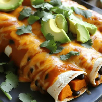 Sweet Potato and Black Bean Enchiladas Flavorful Dish