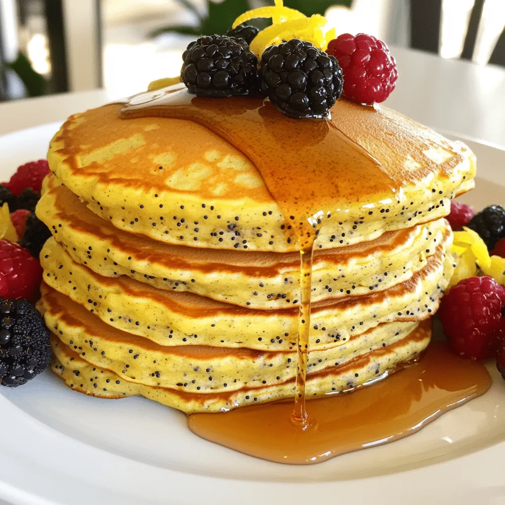 Healthy Lemon Poppy Seed Pancakes Easy and Delicious