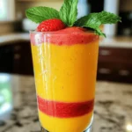 For the perfect mango strawberry smoothie, gather these main items: - 1 ripe mango, peeled and diced - 1 cup fresh strawberries, hulled and halved - 1 banana, sliced - 1 cup coconut milk (or any milk of your choice) - 1 tablespoon honey or maple syrup (adjust to taste) - 1/2 cup ice cubes These ingredients blend well together to create a vibrant and tasty drink. The mango adds a sweet, tropical flavor while the strawberries bring a refreshing zing. The banana smooths out the mix, making it creamy and rich. If you want to make your smoothie even creamier, consider adding: - 1/2 cup Greek yogurt (optional for creaminess) - Fresh mint leaves for garnish Greek yogurt adds a thick texture and boosts protein. It helps to make the smoothie feel more indulgent. Don’t forget the mint! It adds a lovely touch and brightens the flavors. You can switch out some ingredients if needed: - Use almond milk instead of coconut milk for a nutty taste. - Swap honey for agave syrup for a vegan option. - Try different fruits like pineapple or blueberries for a twist. These swaps keep your smoothie fresh and exciting. Adjusting ingredients lets you personalize your drink. Explore the flavors you love! For the full recipe, check out the Tropical Bliss Mango Strawberry Smoothie. To make the mango strawberry smoothie, you start with fresh ingredients. Gather your items first: - 1 ripe mango, peeled and diced - 1 cup fresh strawberries, hulled and halved - 1 banana, sliced - 1 cup coconut milk (or any milk of your choice) - 1 tablespoon honey or maple syrup (adjust to taste) - 1/2 cup Greek yogurt (optional for creaminess) - 1/2 cup ice cubes - Fresh mint leaves for garnish Make sure to wash the strawberries well. Peel the mango, and cut it into small pieces. Slicing the banana helps it blend easily. Now it’s time to blend! In your blender, add the diced mango, halved strawberries, and sliced banana. Pour in the coconut milk next. It gives the smoothie a creamy base. If you like it sweeter, add honey or maple syrup. For extra creaminess, mix in Greek yogurt. Finally, toss in the ice cubes. Blend on high speed for about 30 to 60 seconds. You want a smooth and creamy texture. If it’s too thick, you can add more milk. Taste the mixture. If it needs more sweetness, add honey or syrup until it’s perfect. Now for the fun part: serving! Pour the smoothie into tall glasses. This smoothie is bright and colorful. To make it look fancy, add fresh mint leaves on top as a garnish. You can also add a slice of strawberry or mango on the rim of the glass. Enjoy this delicious drink right away for the best taste! If you want the full recipe, check it out [here](#). To make the best mango strawberry smoothie, start with ripe fruits. For mangoes, look for a smooth skin with a slight give when you press it. A ripe mango will smell sweet near the stem. For strawberries, choose bright red ones that are firm and free of spots. They should have a sweet scent too. Ripe fruits add flavor and sweetness to your drink, making it refreshing and delicious. The sweetness of your smoothie can vary based on the fruits. If you want it sweeter, add more honey or maple syrup. Start with one tablespoon and taste it. If it needs more, add a little at a time. For thickness, you can add more yogurt or banana. If it’s too thick, just add more coconut milk. Adjust until it’s just right for you. Freezing your fruits can make your smoothie thicker and colder. Just chop mangoes and strawberries, then place them in a freezer bag. Freeze them overnight for best results. When you blend them, you’ll get a creamy texture without needing ice. This tip gives your smoothie a nice chill, perfect for warm days. For a full recipe of a mango strawberry smoothie, check out the Tropical Bliss Mango Strawberry Smoothie. {{image_2}} You can easily add greens to your smoothie. Spinach or kale work great. They blend well and don’t change the taste much. Adding a handful boosts vitamins and minerals. You get more fiber too. This keeps your smoothie healthy and filling. Try adding greens for a fresh twist on your Mango Strawberry Smoothie. If you want a dairy-free option, use plant-based milk. Almond milk or oat milk are both good choices. You can skip the Greek yogurt too. Instead, use silken tofu or avocado for creaminess. These options keep your drink smooth and rich. They also make it vegan-friendly. Enjoy a tasty Mango Strawberry Smoothie that fits your diet. Don’t be afraid to mix flavors! Add a squeeze of lime for zest. You can also try a bit of ginger for warmth. If you love tropical tastes, throw in some pineapple. It pairs well with mango and strawberry. For a berry twist, mix in blueberries or raspberries. Each variation gives your Mango Strawberry Smoothie a new life. Experiment and find your favorite flavor combo! If you have leftover Mango Strawberry Smoothie, you can store it in the fridge. Pour the smoothie into a clean glass or jar. Seal it tightly with a lid. It will stay fresh for up to 24 hours. After that, it may lose some flavor and creaminess. Give it a good shake before drinking. This helps mix the ingredients again. Freezing is a great option for longer storage. Pour the smoothie into ice cube trays or freezer-safe bags. You can freeze it in portions for easy use later. When you're ready to enjoy it, just blend the frozen cubes with a splash of milk. This will bring back the creamy texture. You can freeze the smoothie for up to three months. Choose the right container for your smoothie. Glass jars are great because they do not retain smells. You can also use BPA-free plastic containers. Make sure they have tight seals to avoid spills. Label your containers with the date. This way, you’ll know how long they’ve been in the fridge or freezer. Yes, you can make this smoothie without yogurt. Just skip it in the recipe. The smoothie will still taste great and be creamy. You can add extra banana or use more coconut milk instead. This will keep the texture smooth and delicious. To make a low-sugar version, you can skip the honey or syrup. Use ripe fruits for natural sweetness. You can also try using unsweetened coconut milk. This way, you enjoy the fresh flavors without added sugar. Mango and strawberry are packed with vitamins. They are rich in vitamin C, which helps your immune system. Mango has fiber, aiding digestion. Strawberries are low in calories and high in antioxidants. Together, they make a healthy, tasty choice. To make the Tropical Bliss Mango Strawberry Smoothie, gather these ingredients: - 1 ripe mango, peeled and diced - 1 cup fresh strawberries, hulled and halved - 1 banana, sliced - 1 cup coconut milk (or any milk of your choice) - 1 tablespoon honey or maple syrup (adjust to taste) - 1/2 cup Greek yogurt (optional for creaminess) - 1/2 cup ice cubes - Fresh mint leaves for garnish Follow these steps: 1. In a blender, combine the diced mango, halved strawberries, and sliced banana. 2. Pour in the coconut milk and add the honey or maple syrup for sweetness. 3. If using, add the Greek yogurt for extra creaminess. 4. Add the ice cubes to the blender to create a refreshing chilled smoothie. 5. Blend on high speed until smooth and creamy, about 30-60 seconds. 6. Taste and adjust the sweetness if necessary by adding more honey or syrup. 7. Once blended, pour the smoothie into tall glasses. 8. Garnish each smoothie with a few fresh mint leaves on top. Enjoy your refreshing drink! In this post, we explored the best ingredients for a delicious mango strawberry smoothie. You learned how to blend the perfect mix for great texture and flavor. Tips on selecting ripe fruits and adjusting sweetness are valuable gems to ensure your smoothie shines. We also discussed storage options to keep your smoothie fresh for longer. Try different variations to keep it exciting. With these insights, creating a tasty smoothie becomes easy and fun. Enjoy blending and savoring every sip!