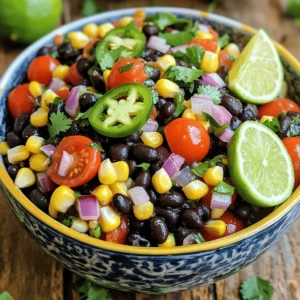 - 1 can (15 oz) black beans, drained and rinsed - 1 cup corn kernels (fresh, canned, or frozen) - 1 medium red bell pepper, diced - 1 small red onion, finely chopped - 1 jalapeño, seeded and minced - 1 cup cherry tomatoes, halved - 1/4 cup fresh cilantro, chopped - Juice of 2 limes - 2 tablespoons olive oil - 1 teaspoon cumin - Salt and pepper to taste Zesty Black Bean Salsa shines because of its simple yet vibrant ingredients. First, you need black beans. These are rich in protein and fiber, making them a healthy choice. Drain and rinse them well to remove extra sodium. Next, corn kernels add a sweet crunch. You can use fresh, canned, or frozen corn. Each option works well and brings a bit of sweetness to the salsa. Red bell pepper gives a crisp texture and bright color. Dice it into small pieces for even bites. Then, for a bit of heat, add jalapeño. Be sure to seed it first to control the spice level. Red onion adds a sharp flavor that balances the salsa. Finely chop it so it blends well. Cherry tomatoes bring juiciness and a pop of color. Halve them to release their juices. Fresh cilantro adds a burst of freshness. Chop it finely and mix it in. Lime juice wakes up the flavors. Use fresh limes for the best taste. Olive oil helps to carry the flavors and adds richness. Cumin gives a warm, earthy note. Lastly, season with salt and pepper to taste. You can find the full recipe [here](#). Each ingredient plays a role in creating this fresh and flavorful delight. To make Zesty Black Bean Salsa, follow these simple steps. Start by gathering your ingredients. In a large bowl, mix the black beans, corn, diced red bell pepper, chopped red onion, minced jalapeño, and halved cherry tomatoes. This mix gives the salsa great color and texture. Next, grab a small bowl. In it, whisk together the lime juice, olive oil, cumin, salt, and pepper. This dressing adds a zesty kick to the salsa. Make sure to whisk until everything blends well. Now, pour the dressing over your mixture in the large bowl. Gently toss everything together. You want every ingredient to have some dressing on it. This step makes each bite flavorful. After mixing, taste the salsa. If you want more zing, add extra lime juice or some salt and pepper. Adjusting the flavor to your liking is key for a delicious salsa. Cover the bowl with plastic wrap. Place it in the fridge for at least 30 minutes. Chilling helps the flavors mix together better. When you serve it, the salsa will taste fresh and vibrant. For the full recipe, check out the [Full Recipe]. Enjoy making your Zesty Black Bean Salsa! To make your Zesty Black Bean Salsa stand out, start with lime juice. Adding more acidity brightens the whole dish. Fresh lime juice wakes up the flavors. Try to use two limes for that perfect kick. Next, think about spices. If you want heat, add some cayenne or paprika. A little goes a long way. You can also increase the jalapeño if you like spice. Choosing the right beans is key. I recommend using high-quality black beans. They add creaminess and depth. If you prefer, try pinto beans for a different taste. When serving, the bowl matters. Choose a bright, colorful bowl to catch the eye. A vibrant bowl makes your salsa look even more inviting. Garnishing adds a nice touch. Sprinkle extra cilantro on top for freshness. You can also add lime wedges for a pop of color and flavor. Pair your salsa with crispy tortilla chips. This classic combo never fails. It makes for a fun and tasty appetizer. For a fancy twist, serve with cucumber slices instead of chips. {{image_2}} You can change the beans in this salsa. Try pinto or kidney beans for a twist. Each bean brings a unique taste and texture. You can also switch up the peppers. Use a green bell pepper for a milder flavor. A poblano pepper adds a smoky touch. For a burst of sweetness, add fruits like diced mango or pineapple. These fruits give your salsa a fresh and bright flavor. You can make this salsa mild or spicy. For a mild version, use less jalapeño. If you love heat, add more jalapeño or use a spicier pepper. You can also try hot sauce for extra kick. Just a few drops can really spice things up! Adjust the spice to your taste for the perfect balance. Feel free to explore these variations as you make your Zesty Black Bean Salsa. The full recipe will guide you through the basics. Enjoy creating your own unique version! After making Zesty Black Bean Salsa, you may have some leftovers. Store them in an airtight container. Place the container in the fridge. This salsa stays fresh for about 3-5 days. If you want to keep it longer, consider freezing it. Use a freezer-safe container or bag. The salsa can last for up to 3 months in the freezer. Just remember to leave some space in the container. This will allow for expansion as it freezes. If you freeze the salsa, thaw it in the fridge overnight. This keeps the texture nice. You can also run the bag under cool water for a quick thaw. When it’s time to serve, enjoy it cold. Zesty Black Bean Salsa tastes great right out of the fridge. If you prefer it warm, heat it gently on the stove. Stir often to avoid burning. You can also microwave it. Just heat in short intervals, stirring in between. Zesty Black Bean Salsa lasts about 3 to 5 days in the fridge. Store it in an airtight container to keep it fresh. The flavors only get better as it sits, so enjoy it within that time for the best taste. Yes, you can make this salsa ahead of time. I often prepare it a day before a gathering. The ingredients meld well, creating a rich flavor. Just remember to let it chill for at least 30 minutes before serving. You can serve Zesty Black Bean Salsa with tortilla chips for a crunchy snack. It also pairs well with grilled meats, tacos, or quesadillas. Use it as a topping for salads or bowls. It's versatile and adds a fresh kick to many dishes. Absolutely, Zesty Black Bean Salsa is vegan-friendly. It contains no animal products, making it a safe choice for plant-based diets. This recipe is not just tasty; it's also healthy and full of nutrients. Enjoy it guilt-free! For the full recipe, check out the detailed instructions provided above. You learned how to make Zesty Black Bean Salsa with simple ingredients and steps. Use black beans, corn, peppers, and spices for great flavor. Remember to chill the salsa for the best taste. Try different beans and heat levels for fun variations. Store leftovers well to enjoy later. This dish is perfect for gatherings or snacks. Make it your own with options and tips shared here. Dive in and craft a salsa that you will love!