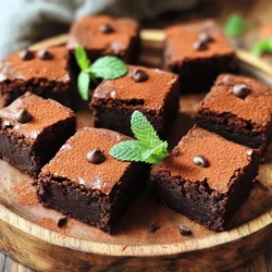 To make these vegan sweet potato brownies, you will need: - 1 cup sweet potato puree - 1/2 cup almond butter - 1/3 cup maple syrup - 1 teaspoon vanilla extract - 1/2 cup cocoa powder - 1/4 teaspoon baking soda - 1/4 teaspoon salt - 1/2 cup oat flour - 1/4 cup dark chocolate chips Sweet potato puree adds moistness and a hint of sweetness. Almond butter gives a creamy texture and rich flavor. Maple syrup acts as a natural sweetener, while vanilla extract enhances the overall taste. Cocoa powder brings that rich chocolate flavor we all love. Baking soda helps the brownies rise, and salt balances the sweetness. Oat flour adds structure, and dark chocolate chips provide delightful bursts of chocolate. If you don’t have some ingredients, you can swap them out. Here are some ideas: - Instead of almond butter, use peanut butter or sunflower seed butter. - You can replace maple syrup with agave syrup or another liquid sweetener. - If you lack cocoa powder, try carob powder for a different flavor. - For oat flour, simply blend rolled oats into a fine powder. These substitutes keep the brownies tasty and vegan-friendly. Each ingredient in these brownies brings health benefits: - Sweet potato: High in vitamins A and C, great for your skin and vision. - Almond butter: Packed with protein, healthy fats, and vitamin E. - Maple syrup: Contains antioxidants and helps with energy. - Vanilla extract: May have calming effects and boosts flavor. - Cocoa powder: Rich in antioxidants and can improve heart health. - Baking soda: Helps with digestion and balances pH levels. - Salt: Needed in small amounts for hydration and nerve function. - Oat flour: High in fiber, supports digestion, and lowers cholesterol. - Dark chocolate chips: Good source of antioxidants and may improve mood. These ingredients make your brownies not just delicious but also nutritious. Check the Full Recipe for more details on how to create these sweet treats! To start, you need sweet potato puree. Just cook one medium sweet potato. You can bake, steam, or boil it until soft. After cooling, mash it until smooth. This puree gives the brownies a sweet taste and a rich texture. You can make extra puree and use it in other dishes, like soups or smoothies. In a big bowl, mix the sweet potato puree with almond butter. Then add maple syrup and vanilla extract. Stir until it looks smooth. Next, sift in cocoa powder, baking soda, and salt. Mix everything together. Now, slowly add oat flour. Stir until it blends well. Finally, fold in vegan chocolate chips. This step makes the brownies extra yummy. Preheat your oven to 350°F (175°C). Grease an 8x8 inch baking dish or use parchment paper. Pour the brownie batter into the dish and spread it evenly. Bake for 25-30 minutes. Check if they are done by inserting a toothpick. If it comes out clean or with a few crumbs, they are ready. Let them cool in the pan for about 10 minutes. After that, move them to a wire rack to cool fully. This helps keep them soft and chewy. For the full recipe, refer back to the ingredients section for details. To get that perfect brownie texture, use the right sweet potato puree. I recommend using fresh sweet potatoes. Steam or bake them until soft, then mash until smooth. This gives a rich, moist brownie. Avoid overmixing the batter. Stir just until the flour blends in. This helps keep your brownies fudgy and not cake-like. Once your brownies cool, you can store them easily. Place them in an airtight container. Keep them at room temperature for up to three days. If you want to store them longer, pop them in the fridge. They can last up to a week this way. For longer storage, wrap them tightly in foil and freeze. They can stay fresh for up to three months. Just thaw them in the fridge when you're ready to enjoy again. You don’t need fancy tools to make these brownies. Here are some essentials: - Mixing bowls - Measuring cups and spoons - A spatula for mixing - An 8x8 inch baking dish - Parchment paper for easy removal - A whisk to blend the ingredients Using these tools makes baking fun and easy. Enjoy your time in the kitchen! For the full recipe, check out the earlier section. {{image_2}} You can make these vegan sweet potato brownies gluten-free. Just use oat flour made from certified gluten-free oats. This swap keeps the brownies soft and flavorful. You can also use almond flour for a nutty taste. Both options work great for a gluten-free treat. If you want a sugar-free version, try using mashed bananas or unsweetened applesauce instead of maple syrup. These fruits add natural sweetness and moisture. You can also use a sugar substitute like stevia or erythritol. Make sure to adjust the amount based on the product instructions. Feel free to get creative with add-ins. You can mix in nuts like walnuts or pecans for crunch. Dried fruits, like cranberries or raisins, add a nice chew. Want something special? Add a pinch of cinnamon or a dash of espresso powder. Both enhance the chocolate flavor beautifully. For a richer taste, try adding peanut butter swirls right before baking. Each variation brings a new twist to your brownies. For the full recipe, check back for the complete details! To keep your vegan sweet potato brownies fresh, store them in an airtight container. Place parchment paper between layers to prevent sticking. This helps maintain their soft texture. You can keep them at room temperature for up to three days. If you prefer, you can also store them in the fridge for a cooler treat. If you want to save some brownies for later, freezing is a great option. First, let the brownies cool completely. Then, cut them into squares. Wrap each piece in plastic wrap and place them in a freezer-safe bag. They can last up to three months in the freezer. When you're ready to enjoy, simply thaw them at room temperature or heat them in the microwave for a few seconds. When stored correctly, vegan sweet potato brownies can last about a week in the fridge. They may get a bit firmer due to the cold, but a quick trip to the microwave can bring back their gooey goodness. Enjoy them as a snack or dessert anytime! Don't forget to check out the Full Recipe for more tips. Yes, you can substitute sweet potato in this recipe. You can use pumpkin puree or even ripe bananas. Each option changes the flavor but keeps the brownies moist. Sweet potatoes add a unique taste and texture. If you choose pumpkin, the brownies will be softer. Bananas will add natural sweetness. Just make sure to use the same amount as the sweet potato puree. To make these brownies more cake-like, you can add a bit of baking powder instead of baking soda. Start with 1/2 teaspoon of baking powder. This change helps the brownies rise more. You can also mix in an extra 1/4 cup of oat flour. This will make the texture lighter and fluffier. If you want, adding a bit of almond milk can help with moisture. Yes, vegan sweet potato brownies are generally healthier than regular brownies. They have less sugar and more nutrients from the sweet potatoes. Sweet potatoes are rich in vitamins and fiber. Using nut butter instead of butter adds healthy fats. The cocoa powder gives antioxidants, too. Overall, these brownies provide better nutrition while still being a tasty treat. For the full recipe, check out the [Full Recipe]. Vegan sweet potato brownies are a tasty, healthy treat. We explored their key ingredients, substitutes, and nutrition. You learned step-by-step how to make them, tips for perfecting the texture, and storing them properly. I also covered variations like gluten-free and sugar-free options. Remember, these brownies can fit many diets and still be delicious. Enjoy experimenting with flavors and have fun baking!