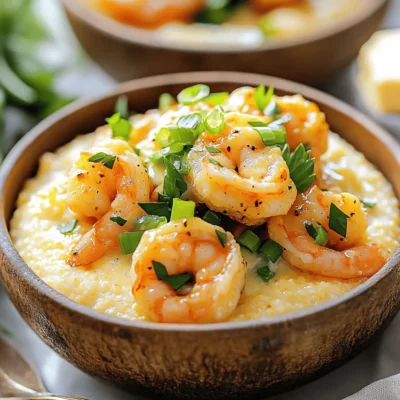 Garlic Butter Shrimp & Grits Flavorful Dinner Delight