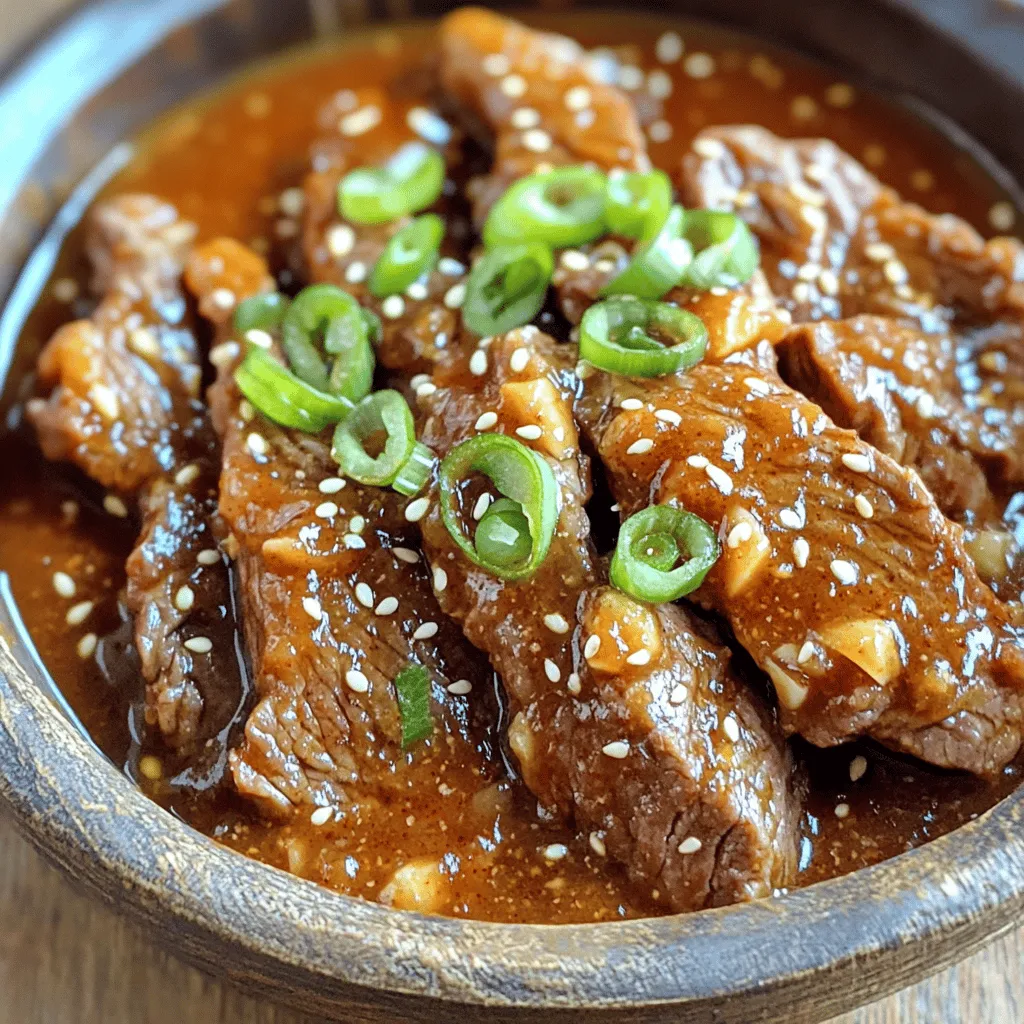 To make Better Than Takeout Crispy Sweet Chili Beef, you'll need these key ingredients: - 1 lb flank steak, thinly sliced against the grain - 1/4 cup cornstarch - 1/4 cup all-purpose flour - 1 teaspoon baking soda - 1/2 teaspoon salt - 1/4 teaspoon black pepper - 1/2 cup vegetable oil (for frying) - 1/2 cup sweet chili sauce - 2 tablespoons soy sauce - 1 tablespoon rice vinegar - 1 tablespoon honey - 2 green onions, sliced (for garnish) - Sesame seeds (for garnish) These ingredients create a crispy, sweet, and savory dish that will wow your taste buds. You can customize your dish with these optional ingredients: - Garlic powder for added flavor - Ginger, fresh or ground, for a spicy kick - Broccoli or bell peppers for extra veggies - Chopped cilantro for a fresh touch Feel free to mix and match based on what you like or have at home. If you run out of an ingredient, here are some easy swaps: - Use sirloin steak instead of flank steak for a different texture. - Instead of cornstarch, try potato starch for a gluten-free option. - Use low-sodium soy sauce if you're watching your salt intake. - Honey can be swapped with maple syrup for a vegan version. These substitutions keep your dish tasty while catering to your needs. Start by gathering your ingredients. You need cornstarch, flour, baking soda, salt, and pepper. In a mixing bowl, combine: - 1/4 cup cornstarch - 1/4 cup all-purpose flour - 1 teaspoon baking soda - 1/2 teaspoon salt - 1/4 teaspoon black pepper Mix these well until they blend. This mixture gives the beef its crispy outer layer. Next, slice 1 pound of flank steak thinly against the grain. This helps keep the meat tender. Dredge each slice in the coating mixture. Shake off any extra flour. In a large skillet, heat 1/2 cup of vegetable oil over medium-high heat. When the oil is hot, add the beef in batches. Avoid crowding the pan. Fry each side for about 3-4 minutes, until golden brown and crispy. Use a slotted spoon to remove the beef and let it drain on paper towels. After frying the beef, lower the skillet heat. Add: - 1/2 cup sweet chili sauce - 2 tablespoons soy sauce - 1 tablespoon rice vinegar - 1 tablespoon honey Stir these together and bring the sauce to a gentle simmer. Once bubbling, add the crispy beef back to the skillet. Toss it well so every piece is coated in sauce. Cook for 1-2 more minutes until the beef caramelizes slightly. Remove from heat and garnish with sliced green onions and sesame seeds. Now, enjoy your homemade crispy sweet chili beef! To get that crispy crunch, start with dry meat. Pat the flank steak with paper towels. This step helps the coating stick better. Use a mix of cornstarch and flour. The cornstarch makes it crispier. Make sure to coat each slice well. Shake off any extra flour before frying. Fry the beef in hot oil. This helps it cook fast and stay crispy. Fry in small batches. Overcrowding the pan makes the beef steam instead of fry. For extra flavor, add garlic and ginger to the sauce. Sauté them briefly before adding the sweet chili sauce. You can also mix in a splash of lime juice. This adds a fresh taste. If you like heat, add red pepper flakes or sriracha. Adjust the sweetness by adding more honey or brown sugar. Taste the sauce as you go. This way, you can make it just right for your palate. Timing is key for perfect beef. Cook each batch for about 3-4 minutes. Check for that golden brown color. When you add beef to the sauce, let it simmer for 1-2 minutes. This helps the flavors blend well. Keep an eye on it. You don’t want the beef to get soggy. Lastly, serve the dish right away. The beef stays crispy this way, making it taste better. {{image_2}} You can swap the flank steak for chicken or tofu. Chicken thighs work well, too. Just cut the chicken into thin strips. For tofu, use firm or extra-firm. Press the tofu to remove excess water, then slice it. Follow the same coating and frying steps. You will get a crispy texture that everyone loves. To make this dish vegetarian or vegan, use plant-based proteins. Try tempeh or seitan as a beef alternative. Use the same coating and frying method. Replace honey with maple syrup or agave nectar to keep it vegan. This way, you stay true to the flavors while keeping it meat-free. You can change the sauce to give new flavors. Try adding garlic or ginger for a zesty kick. For a spicy note, mix in some chili flakes or sriracha. You might also enjoy a teriyaki sauce or hoisin sauce for a sweeter taste. Experiment with these options to find your favorite mix. Each choice brings a new twist to the dish! You can store your crispy sweet chili beef in the fridge. Place it in an airtight container. It keeps well for about 3 to 4 days. Make sure it cools down before sealing. This helps keep the beef crispy longer. If you want to save some sauce, do it separately. This way, your beef stays crunchy when you reheat it. If you want to keep your dish longer, freezing is a good option. First, let the beef cool completely. Then, place it in a freezer-safe bag. Try to remove as much air as possible. It can last for about 2 to 3 months in the freezer. Avoid freezing with the sauce, as it can make the beef soggy. When ready to eat, just thaw it in the fridge overnight. To reheat, you can use an oven or a skillet. For the oven, preheat it to 350°F (175°C). Place the beef on a baking sheet and heat for about 10 to 15 minutes. If you use a skillet, heat it on low. Add a splash of water or sauce to keep it moist. Stir often until it warms up. This helps keep that nice crispy texture! Yes, you can use other cuts of beef. Cuts like sirloin or ribeye work well. They also offer great flavor and tenderness. Just make sure to slice them thinly. This helps them cook evenly and stay tender. To add heat, try these tips: - Add red pepper flakes to the sauce. - Mix in some sriracha or chili paste. - Use a hot sweet chili sauce instead of regular. Start with a small amount and taste. You can always add more spice! This dish pairs well with many sides. Here are some ideas: - Steamed rice or fried rice. - A fresh vegetable stir-fry. - Crispy spring rolls or egg rolls. These sides balance the sweet and spicy flavors. They make your meal even more satisfying! This blog post covered all you need for tasty sweet chili beef. We talked about key ingredients, how to fry beef just right, and tips for perfect sauce. Plus, you learned about variations to fit your taste. Remember to store leftovers well and reheat them properly. In closing, don’t be afraid to try different flavors and ingredients. Cooking should be fun and creative. Enjoy your meals and make them your own.