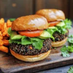- 1 can (15 oz) black beans, drained and rinsed - 1/2 cup cooked quinoa - 1/2 cup breadcrumbs (or gluten-free alternative) These main ingredients form the heart of your burger. Black beans give it protein and fiber. Quinoa adds a nice texture and boosts the nutrients. Breadcrumbs help bind the mixture, so it holds together well. - 1-2 chipotle peppers in adobo sauce, minced (adjust for spice level) - 1 small onion, finely chopped - 2 cloves garlic, minced - 1 teaspoon cumin - 1 teaspoon smoked paprika Flavor is key to a great black bean burger. Chipotle peppers bring heat and a smoky taste. Onion and garlic add depth, while cumin and smoked paprika give a warm, earthy flavor. These spices make your burger unforgettable. - Burger buns - Lettuce, tomato, and avocado Once your patties are ready, it’s time to serve. Choose your favorite burger buns. Fresh lettuce, ripe tomato, and creamy avocado add crunch and creaminess. These toppings elevate your burger and make it a meal to remember. Start by mashing the black beans in a large bowl. I use a fork or potato masher. Leave some chunks for a nice texture. This step adds heartiness to our burgers. Next, add cooked quinoa and breadcrumbs. These ingredients help bind the mixture. Then, toss in the chopped onion and minced garlic. Both add great flavor. Now, it’s time for the chipotle peppers. Use 1-2, depending on how spicy you want your burgers. Add cumin, smoked paprika, lime juice, salt, and black pepper. Mix everything until it combines well. If the mixture feels too wet, add more breadcrumbs until it holds together. To bind it all, incorporate an egg or a flax egg for a vegan option. This step is key to keeping your patties together. Divide the mixture into four equal parts. Shape each part into a patty. Aim for a nice, even thickness. This helps them cook evenly. Heat a skillet over medium heat and add olive oil. Once the oil is hot, place the patties in the skillet. Cook for about 5-7 minutes on each side. You want them crispy and golden brown. A good tip is to not overcrowd the pan. This way, each burger gets a perfect sear. While the patties cook, you can toast your burger buns if you like. Toasting adds a nice crunch. Now, let’s assemble! Place each spicy black bean patty on a bun. Top with fresh lettuce, slices of tomato, and creamy avocado. These toppings enhance the flavor and texture. Enjoy your delicious Spicy Chipotle Black Bean Burgers! To make these burgers amazing, spice level is key. Chipotle peppers bring heat and flavor. Start with one pepper for mild heat. Add another if you want more kick. Remember, you can always add more spice later, but you can't take it out. Texture matters too. Breadcrumbs help bind the burger. If your mixture feels too wet, add more breadcrumbs gradually. You want a mix that holds together but isn’t dry. You can cook your burgers in two main ways: pan-frying or baking. Pan-frying gives a crispy outside. Use olive oil for frying. Heat the oil over medium heat. Cook each side for about 5-7 minutes. If you prefer baking, preheat your oven to 400°F. Place the patties on a baking sheet. Bake for 20-25 minutes, flipping halfway through. This method is easier and less messy. Serve your burgers with fun sides. Sweet potato fries or a light salad work great. For sauces, try a spicy mayo or avocado crema. Get creative with toppings. Add fresh avocado slices, pickled onions, or even jalapeños. These add crunch and flavor. Don’t be afraid to mix and match! {{image_2}} You can make a vegan version easily. Just swap the egg for a flax egg. To make a flax egg, mix one tablespoon of ground flaxseed with three tablespoons of water. Let it sit for a few minutes until it thickens. This will bind the ingredients just like an egg does. Your burgers will still hold together well, and they will taste great! If you need a gluten-free option, use gluten-free breadcrumbs and buns. Check labels carefully to ensure they are truly gluten-free. This swap keeps the burgers safe for those with gluten issues while still being tasty. Your friends won’t even notice the difference! Feel free to get creative with flavors! You can add different spices or vegetables to the mix. Try adding bell peppers, corn, or zucchini for extra texture and taste. If you want a cheesy touch, mix in some shredded cheese or top your burger with a slice. You can also add cooked proteins like ground turkey or beef if you want a heartier burger. The options are endless, and you can make each burger unique! After cooking your burgers, let them cool down. Place them in an airtight container. You can refrigerate them for up to three days. If you want to keep them longer, consider freezing. To freeze your patties, first, allow them to cool completely. Then, wrap each patty in plastic wrap. Place the wrapped patties in a freezer bag. This way, they stay fresh. When ready to eat, thaw them in the fridge overnight. Reheat them in a skillet or oven until warm. In the fridge, these burgers last about three days. In the freezer, they can last up to three months. Make sure to label your bags with the date. This helps you keep track of how long they have been stored. Enjoy your spicy chipotle black bean burgers whenever the craving hits! Yes, you can prepare the patties in advance. Shape them and store them in the fridge. Keep them in an airtight container for up to a day. You can also freeze them for longer storage. Just make sure to separate each patty with parchment paper. When ready to cook, thaw them overnight in the fridge. This saves you time and makes meal prep easy. Look for a few signs of perfectly cooked black bean burgers. The patties should be golden brown and crispy on the outside. They should hold their shape well and feel firm to the touch. If you see a nice crust, that's a good sign! You can also use a food thermometer to check. The inside should be hot and not cold. If you want variety, you can try different beans. Some great substitutes include pinto beans or kidney beans. Lentils can also work well and add a nice texture. Chickpeas can be another option, giving a unique flavor. Just make sure to mash them well, just like you would with black beans. These spicy chipotle black bean burgers combine bold flavors with healthy ingredients. You learned how to prepare a tasty bean mixture, shape the patties, and assemble your burgers with fresh toppings. With tips on cooking methods and storage, you can enjoy these burgers anytime. Remember, you can also customize them to fit your dietary needs. Experiment with flavors and enjoy a delicious meal. These burgers are a fun, healthy option everyone will love.