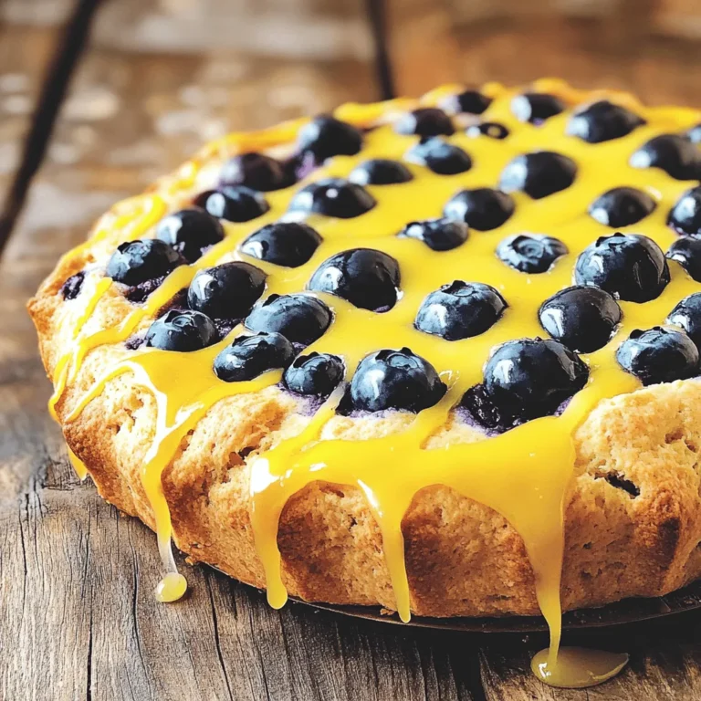 To make Blueberry Lemon Scone Bread, you need fresh and simple ingredients. Here’s what you will need: - 2 cups all-purpose flour - 1/2 cup granulated sugar - 1 tablespoon baking powder - 1/2 teaspoon salt - 1/4 cup cold unsalted butter, cubed - 1/2 cup sour cream - 1 large egg - 2 tablespoons lemon zest - 1 tablespoon lemon juice - 1 cup fresh blueberries (or frozen, thawed) - 1/2 teaspoon vanilla extract - 1/4 cup powdered sugar (for glaze, optional) - 1-2 tablespoons lemon juice (for glaze, optional) These ingredients come together to create a bright and flavorful loaf. The lemon adds a zesty kick, while the blueberries provide bursts of sweetness. Each bite is a delightful mix of flavors and textures. First, preheat your oven to 375°F (190°C). While it heats, grease a 9x5-inch loaf pan with butter or cooking spray. This step helps the bread slide out easily later. In a large bowl, whisk together 2 cups of all-purpose flour, 1/2 cup of granulated sugar, 1 tablespoon of baking powder, and 1/2 teaspoon of salt. Make sure these dry ingredients blend well. This mix is the base of your bread. In another bowl, mix 1/2 cup of sour cream, 1 large egg, 2 tablespoons of lemon zest, 1 tablespoon of lemon juice, and 1/2 teaspoon of vanilla extract. Stir until everything is well combined. This mixture brings moisture and flavor to the bread. Now, pour the wet mixture into the dry ingredients. Stir gently until just combined. It’s very important not to overmix. Some lumps are okay. This keeps your bread light and fluffy. Next, carefully fold in 1 cup of fresh blueberries. Be gentle to avoid crushing them. These berries add a burst of flavor and color to your bread. Transfer the batter to your greased loaf pan. Smooth the top for an even bake. Bake for 45-50 minutes. Check for doneness by inserting a toothpick into the center. It should come out clean when the bread is ready. Enjoy the lovely aroma while it bakes! When you mix your batter, you must be gentle. Overmixing can lead to tough bread. It’s best to mix just until you see no dry flour. This keeps your scone bread light and fluffy. Blueberries add great flavor and color. Handle them with care. When you fold them into the batter, do it slowly. If you mix too hard, the blueberries will burst. You want them whole to make every bite special. To check if your bread is ready, use a toothpick. Insert it into the center of the loaf. If it comes out clean, your bread is done. If not, bake it a bit longer. This helps ensure a perfectly baked scone bread every time! {{image_2}} You can switch up the fruit in this recipe. Instead of blueberries, try raspberries or cranberries. Each fruit brings a unique flavor. Raspberries add a tart kick, while cranberries give a nice sweetness. You could also use chopped strawberries or blackberries. Get creative and find your favorite. Spices can add warmth and depth. Try adding cinnamon or nutmeg to the batter. Just a pinch can change the whole flavor. Cinnamon offers a sweet, warm touch, while nutmeg gives a cozy feel. Experiment with different spices to find the perfect combination. For those who need a gluten-free version, you can substitute all-purpose flour with gluten-free flour blends. These blends work well in scone bread recipes. Look for one that contains xanthan gum for better texture. You might need to adjust the liquid slightly for the best results. Enjoy a delicious scone bread, no matter your dietary needs! To keep your blueberry lemon scone bread fresh, wrap it tightly. Use plastic wrap or foil. Store it at room temperature for up to three days. If you want to keep it longer, put it in the fridge. The cold helps it last about a week. Always check for mold or off smells before eating. To freeze your scone bread, let it cool completely first. Slice it into pieces for easy use. Wrap each slice in plastic wrap. Then, place them in a freezer bag. This keeps them fresh for up to three months. When ready to eat, thaw at room temperature or pop in the microwave for a few seconds. At room temperature, your scone bread lasts about three days. In the fridge, it can stay fresh for a week. If you freeze it, the bread can last for three months. Just remember to wrap it well to avoid freezer burn. Keeping an eye on your bread will make sure it stays tasty. Yes, you can use frozen blueberries. Just make sure to thaw them first. This prevents extra moisture from making the dough wet. Pat them dry with a towel to remove excess water. Using frozen blueberries is a great option if fresh ones are not available. To check if your scone bread is done, use a toothpick. Insert it into the center of the bread. If it comes out clean, your bread is ready. The top should be golden brown, and the bread should feel firm to the touch. Blueberry Lemon Scone Bread is tasty on its own, but you can enhance it. Serve it with butter, cream cheese, or lemon curd for added flavor. A side of fresh fruit or a cup of tea makes it even better. Yes, you can make it vegan! Substitute the egg with a flax egg or applesauce. Use plant-based yogurt instead of sour cream. For butter, try coconut oil or vegan butter. These swaps keep the bread moist and delicious. Store leftover scone bread in an airtight container. This keeps it fresh for up to three days at room temperature. For longer storage, wrap it tightly and freeze it. Thaw it overnight in the fridge before enjoying it again. This blog post shared how to make delicious Blueberry Lemon Scone Bread. We covered the ingredients needed, like flour and fresh blueberries. I provided step-by-step instructions, tips for success, and suggested variations. You can create this treat in many ways and store it properly. Remember to enjoy the rich flavors and share it with friends. Baking is fun and rewarding, especially with a sweet treat like this! Happy baking!