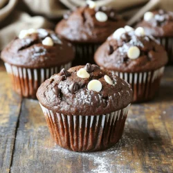 - 1 cup pumpkin puree (canned or fresh) - 1/2 cup vegetable oil - 1 cup brown sugar, packed - 1/2 cup granulated sugar - 3 large eggs - 1 teaspoon vanilla extract - 1 3/4 cups all-purpose flour - 1/2 cup unsweetened cocoa powder - 1 teaspoon baking soda - 1/2 teaspoon baking powder - 1/2 teaspoon salt - 1 cup semi-sweet chocolate chips - 1/2 cup white chocolate chips (optional) When measuring ingredients, use dry measuring cups for flour and cocoa powder. Pack the brown sugar into the cup. For liquids like oil and pumpkin puree, use a liquid measuring cup. Use a scale if you have one for precise measurements, especially for flour. Each ingredient plays a key role in the muffin's taste and texture. If you need a substitute for pumpkin puree, try applesauce or mashed bananas. You can swap vegetable oil with melted coconut oil or melted butter for a richer flavor. For sugar, coconut sugar or honey can work as alternatives; just adjust the amount since honey is sweeter. If you want to skip the white chocolate chips, use more semi-sweet chocolate chips instead. First, you need to preheat your oven. Set it to 350°F (175°C). This helps the muffins bake evenly. While the oven heats up, get your muffin tin ready. You can line it with paper liners or spray it with non-stick spray. In a big bowl, mix pumpkin puree, vegetable oil, brown sugar, and granulated sugar. Add in three large eggs and one teaspoon of vanilla extract. Whisk it all together until smooth. In another bowl, sift together 1 3/4 cups of all-purpose flour, 1/2 cup of cocoa powder, one teaspoon of baking soda, 1/2 teaspoon of baking powder, and 1/2 teaspoon of salt. Slowly add the dry mix to the wet mix. Stir gently until just combined. Be careful not to overmix; this keeps the muffins light. Now, fold in one cup of semi-sweet chocolate chips. You can also add 1/2 cup of white chocolate chips for a fun twist. Now it’s time to fill the muffin cups. Divide the batter evenly, filling each cup about 2/3 full. This gives enough room for the muffins to rise. Place the muffin tin in the preheated oven. Bake for 18 to 20 minutes. To check if they are done, insert a toothpick into the center. If it comes out clean or with just a few crumbs, they are ready. After baking, let the muffins cool in the pan for about 5 minutes. This step helps them set. Then, transfer the muffins to a wire rack to cool completely. Enjoy them warm or later with a nice drink! To get soft and fluffy muffins, keep these tips in mind: - Do not overmix your batter. Stir until just combined. - Use room temperature eggs and pumpkin puree. This helps the batter mix well. - Fill each muffin cup about two-thirds full. This allows room for rising. - Bake at 350°F (175°C). This temperature helps the muffins rise evenly. To keep your muffins fresh, follow these steps: - Store in an airtight container at room temperature. This keeps them soft. - For longer storage, place them in the fridge. They can last up to a week. - You can also freeze them for up to three months. Just wrap them well. Serve your muffins in fun ways: - Warm them up in the microwave for a few seconds before serving. - Dust with powdered sugar for a sweet touch. - Drizzle with a simple chocolate glaze for extra flavor. - Pair with a cup of coffee or tea for a cozy treat. {{image_2}} You can make these muffins even more fun by adding nuts or dried fruits. Chopped walnuts or pecans add a nice crunch. If you love a bit of chew, try dried cranberries or raisins. Just toss in about half a cup after mixing in the chocolate chips. This will give your muffins a new flavor and texture. Want to make these muffins a bit healthier? You can swap some ingredients easily. Use applesauce instead of vegetable oil for less fat. You can also use whole wheat flour instead of all-purpose flour. It will add fiber and a nutty taste. Try using coconut sugar instead of brown sugar for a lower glycemic index. Feel free to change up the chocolate types for a twist! Dark chocolate chips give a richer taste. You can also mix in some milk chocolate chips for sweetness. For a fun touch, use white chocolate chips alone or with the semi-sweet ones. Each choice will change the flavor and make your muffins unique. To keep your muffins fresh, store them in an airtight container. Place parchment paper between layers to prevent sticking. This method keeps them soft for up to three days. If you live in a humid area, consider refrigerating them. Just remember to let them come to room temperature before serving. You can freeze these muffins for later enjoyment. Allow them to cool completely first. Wrap each muffin tightly in plastic wrap, then place them in a freezer bag. They last up to three months in the freezer. When you're ready to eat, just thaw them in the fridge overnight. To reheat your muffins, use the microwave for about 15-20 seconds. This warms them quickly and keeps them moist. If you prefer a crisp exterior, pop them in a toaster oven at 350°F for 5 minutes. Enjoy your warm, delicious muffins just like they came out of the oven! To make your muffins more chocolatey, you can add more cocoa powder. Use up to 3/4 cup instead of 1/2 cup. You can also increase the amount of semi-sweet chocolate chips to 1 1/2 cups. Adding a little espresso powder can also enhance the chocolate flavor without being too strong. You can use pumpkin pie filling, but it will change the taste. Pumpkin pie filling has added spices and sugar. This can make your muffins sweeter and spicier. If you choose to use it, reduce the sugar in the recipe. Using plain pumpkin puree is best for a classic taste. If your muffins are too dry, you can add more moisture. Try adding a little more pumpkin puree, about 1/4 cup. You can also add a splash of milk or an extra egg. Make sure not to overbake them, as this can also make muffins dry. Always check for doneness a few minutes early. This blog post covered how to make tasty muffins from start to finish. We looked at the key ingredients you need and how to measure them. I shared easy steps to prepare, bake, and cool your muffins perfectly. You also learned tips for texture, storage, and serving ideas. Plus, I offered ways to change up your muffins with add-ins or healthier swaps. Use this guide to get creative in your kitchen and enjoy delicious muffins anytime!