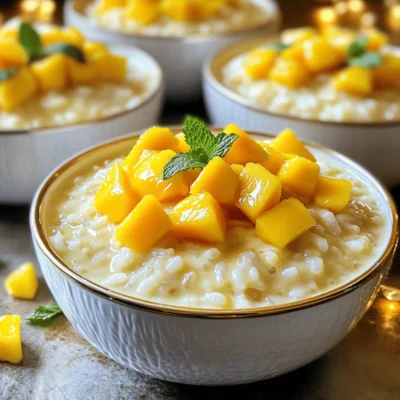 Mango Coconut Rice Pudding Delightful and Creamy Treat