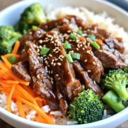 - 1 pound beef sirloin, thinly sliced - 3 tablespoons soy sauce - 2 tablespoons brown sugar - 1 tablespoon sesame oil - 2 cloves garlic, minced - 1 teaspoon grated ginger - 1 tablespoon rice vinegar The star of this dish is the beef sirloin. It cooks fast and stays juicy. The soy sauce acts as a base, adding deep flavor. The brown sugar brings a touch of sweetness. Sesame oil gives a rich taste. Garlic and ginger add a nice aroma. Rice vinegar adds a bit of tang. - 2 green onions, chopped - 1 cup shredded carrots - 1 cup steamed broccoli florets Green onions are great for garnish and add flavor. Shredded carrots bring some crunch. Steamed broccoli boosts the nutrition while adding color. - 2 cups cooked jasmine rice - Cooking method options: minute rice or jasmine rice Jasmine rice is the perfect grain for this dish. You can use minute rice for speed or traditional jasmine rice for more flavor. Both options work well. To make the marinade, mix these in a bowl: - 3 tablespoons soy sauce - 2 tablespoons brown sugar - 1 tablespoon sesame oil - 2 cloves garlic, minced - 1 teaspoon grated ginger - 1 tablespoon rice vinegar Stir well until the sugar dissolves. Add the thinly sliced beef to the marinade. Make sure every piece is coated. Let it marinate for at least 15 minutes. This step adds lots of flavor. Heat a large skillet or wok on medium-high heat. Once hot, add the marinated beef. Cook for about 3-4 minutes. Stir often to ensure even browning. You want the beef cooked through but still tender. When done, remove the skillet from the heat. Stir in 2 chopped green onions for a fresh touch. Grab your serving bowls. Start by adding a generous scoop of jasmine rice to each one. Then, top the rice with the cooked beef. Add shredded carrots and steamed broccoli on top. For a final touch, sprinkle sesame seeds over the bowls. This adds a nice crunch and looks great too. Serve the bowls immediately for the best taste and texture. For the best flavor, marinate the beef for at least 15 minutes. This time allows the sauce to soak in well. If you're in a hurry, try marinating for just 5 minutes. Even a short time can add great taste. To get the best texture, cook the beef over high heat. This helps it brown nicely. Keep a close eye on it. Cook for about 3-4 minutes. Overcooking will make the beef tough. Remove it from heat as soon as it’s browned. Pair your rice bowl with fresh veggies like steamed broccoli and shredded carrots. For a pop of color, add some green onions on top. A sprinkle of sesame seeds makes it look fancy and appealing. Use a wide bowl for a beautiful presentation! {{image_2}} You can use chicken or tofu in this dish. For chicken, slice it thinly like the beef. Use the same marinade and cook it for about 5 minutes. If you choose tofu, opt for firm or extra-firm varieties. Press it to remove extra water, then cube it. Marinate just like the beef. Cook it until golden brown, about 3-4 minutes. For a vegetarian option, try using mushrooms or tempeh. Both have great texture and soak up flavors well. This way, you can enjoy the same taste while keeping it meat-free. Adjust the sweetness and spice to fit your taste. If you like it sweeter, add more brown sugar. For spice, try adding a splash of sriracha or red pepper flakes. If you need an alternative to soy sauce, consider coconut aminos. It’s lower in sodium and gluten-free. Another option is tamari, which is also gluten-free. This allows more people to enjoy your dish without dietary concerns. Feel free to mix up the veggies in your bowl. You can add bell peppers, snap peas, or zucchini. These add color and crunch. If you want something seasonal, try asparagus in spring or sweet corn in summer. Swap out the steamed broccoli for fresh spinach or kale. These greens add a nice touch and boost nutrition. Using a variety of vegetables keeps the dish fresh and exciting. To keep your Minute Korean BBQ Beef Rice Bowls fresh, follow these steps: - Refrigeration: Place leftovers in a sealed container. Store in the fridge for up to 3 days. This keeps the beef and veggies safe to eat. - Freezing Tips: If you want to save your meal longer, freeze it. Use freezer-safe bags or containers. Make sure to remove as much air as possible. You can freeze for up to 2 months. This helps preserve the taste and texture. When you are ready to enjoy your leftovers, here’s how to reheat them: - Best Methods: Use a microwave or stovetop to reheat. Both methods keep the flavor and texture good. If using a microwave, cover the bowl with a lid or a microwave-safe wrap. This keeps moisture in. - Time and Temperature: Heat in 1-minute intervals. Stir in between to ensure even heating. Aim for an internal temperature of 165°F. This ensures your meal is safe and warm. Minute Rice is a brand of instant rice. It cooks quickly, usually in about 5 minutes. You just add boiling water, cover it, and let it sit. This rice has a soft texture and works well in many dishes, like our Korean BBQ Beef Rice Bowls. Yes, you can use different cuts of beef. Some good options are flank steak or ribeye. These cuts are tender and flavorful. You can also use ground beef for a quicker option. Just be sure to adjust the cooking time if you choose a different cut. To make these rice bowls gluten-free, use gluten-free soy sauce. Look for tamari sauce as a great substitute. You can also check for gluten-free rice vinegar. Always read labels to ensure all products meet your needs. This way, you can enjoy the flavors without worry. This blog post covers how to make a tasty beef bowl. You learned about key ingredients like beef sirloin, soy sauce, and jasmine rice. We discussed marinating the beef for maximum flavor and assembling delicious bowls with veggies. You can also adapt the recipe with different proteins and sauces. Remember, proper storage is key to leftovers. Use these tips to impress at the dinner table. Enjoy making this dish, and feel free to be creative with your ingredients!