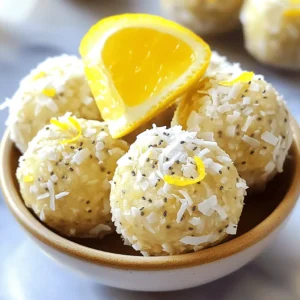 - 1 cup raw almonds - 1 cup pitted dates - 1 cup unsweetened shredded coconut - Zest of 1 large lemon - 2 tablespoons fresh lemon juice - 1 tablespoon chia seeds - 1/4 teaspoon sea salt - Optional: 1/4 cup dark chocolate chips Gathering your ingredients is the first step to making Lemon Coconut Energy Bites. I love using raw almonds for their crunch and healthy fats. Pitted dates add natural sweetness and stickiness. Unsweetened shredded coconut brings in that tropical flavor. Lemon zest brightens the bites with a fresh taste. Fresh lemon juice adds even more zing. Chia seeds offer a nice crunch and boost of nutrients. A touch of sea salt balances the flavors perfectly. If you're a chocolate lover, the optional dark chocolate chips can take these bites to the next level. - Calories per serving: About 100 calories - Carbs: 14g - Fats: 5g - Proteins: 2g These energy bites are not just tasty; they are also healthy. Each bite packs a punch of energy without refined sugar. Almonds provide protein and healthy fats. Dates offer fiber and natural sugars for quick energy. Coconut is great for hydration and adds flavor. Chia seeds are full of omega-3s and fiber. Enjoy these bites as a snack or a quick breakfast. They are easy to make and perfect for busy days. Don't forget to share them with friends and family! - Step 1: Grinding the almonds Start by adding 1 cup of raw almonds to your food processor. Pulse them until they are finely ground but not turned to butter. You want a fine texture that still has some crunch. - Step 2: Combining ingredients in the food processor Next, add the pitted dates, shredded coconut, zest of 1 large lemon, fresh lemon juice, chia seeds, and sea salt to the processor. If your dates are dry, soak them in warm water for a few minutes to soften them. - Step 3: Achieving the right consistency Process this mix until all ingredients blend well and stick together. If needed, stop and scrape down the sides. The mixture should be sticky enough to hold together but not too wet. - Step 4: Rolling into balls Take a tablespoon of the mixture and roll it into a ball with your hands. Make sure each bite is about the size of a golf ball. Repeat this until you use all the mixture. - Step 5: Setting in the refrigerator Place the rolled energy bites on a lined tray. Refrigerate them for at least 30 minutes. This helps them firm up nicely. - Presentation ideas Serve the energy bites in a small bowl. Dust them lightly with more shredded coconut to add a nice touch. You can also add a lemon wedge for an extra pop of color. - Serving suggestions These bites are perfect as a quick snack or a healthy dessert. Enjoy them with a cup of tea or coffee for a refreshing treat. - Ensuring the right texture: You want a sticky mix. When you grind the almonds, stop before they turn to butter. It should feel crumbly yet hold together when pressed. If it feels too dry, add a splash more lemon juice. - Adjusting sweetness levels: Dates bring natural sweetness. If you prefer less sugar, use fewer dates. You can also add a bit of honey or maple syrup if needed. Taste your mix before rolling it into bites for the perfect balance. - Over-processing the almonds: This can lead to almond butter instead of a crumbly texture. Pulse just until finely ground. Check often to avoid over-processing. - Not chilling the bites enough: Chilling helps them firm up. If you skip this, they may fall apart. Refrigerate for at least 30 minutes. This step is key to good energy bites. - How to store properly: Keep your energy bites in an airtight container. They stay fresh in the fridge for up to a week. This makes them easy to grab when you need a snack. - Freezing options for longer shelf life: For longer storage, freeze the energy bites. Place them on a tray first, then transfer to a container after they are firm. They can last up to three months in the freezer. Just thaw them in the fridge before enjoying. {{image_2}} You can change the flavor of your Lemon Coconut Energy Bites easily. Try adding zests from other fruits like lime or orange. This small twist can make your bites taste fresh and vibrant. You can also swap out the raw almonds for different nuts. Cashews or walnuts can add unique flavors and textures. Each nut brings its own taste, so feel free to experiment! If you need to avoid nuts, you can still enjoy these energy bites. Use seeds like sunflower or pumpkin instead of nuts. This makes the bites nut-free but still packed with nutrition. For those following a vegan diet, you can skip the chocolate chips or use dairy-free ones. All the other ingredients are already vegan-friendly. These adaptations ensure everyone can enjoy these tasty treats! Lemon Coconut Energy Bites can last up to a week in the fridge. Store them in an airtight container to keep them fresh. If you want to keep them longer, freeze them. They can last for up to three months in the freezer. Yes, you can substitute the almonds. Use walnuts or cashews instead. For dates, try using dried figs or prunes. Just make sure any alternative is soft enough to blend well. Adjust the amounts based on your taste. Absolutely! Lemon Coconut Energy Bites are great for kids. They are healthy and full of flavor. They also provide energy without added sugars. Just be mindful of any nut allergies when sharing with kids. Check for a video that shows how to make Lemon Coconut Energy Bites. Watching someone make them can help you see each step clearly. If you love these bites, try these similar recipes: - Peanut Butter Energy Bites - Chocolate Oat Energy Bites I want to hear from you! Share your thoughts on the recipe. Did you change any ingredients? What did you think of the taste? Your comments help make this a better recipe for everyone. In this post, we covered how to make delicious Lemon Coconut Energy Bites. We listed the simple ingredients and provided step-by-step instructions for preparation. You learned about nutrition and tips for success, along with common mistakes to avoid. Experimenting with flavors adds fun to the recipe. You can easily adapt it to fit your diet. These energy bites are perfect for a quick snack or a healthy treat. Try making them today, and enjoy the benefits!