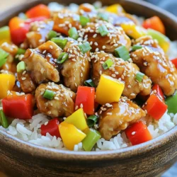 - 1 pound boneless, skinless chicken thighs - 1 cup jasmine rice - 1 ½ cups low-sodium chicken broth - ½ cup teriyaki sauce - 1 tablespoon sesame oil - 1 tablespoon fresh ginger, minced - 3 cloves garlic, minced - 1 cup mixed bell peppers, diced - 1 green onion, sliced for garnish - 1 tablespoon sesame seeds for garnish - Salt and pepper to taste The main ingredients for this dish are chicken thighs, rice, and broth. I love using boneless, skinless chicken thighs because they stay juicy and tender while cooking. Jasmine rice gives a lovely aroma and fluffy texture. Using low-sodium chicken broth adds depth without too much salt. For flavor enhancers, teriyaki sauce is key. It brings a sweet and savory taste that pairs perfectly with chicken. Sesame oil adds a nice nutty flavor, while fresh ginger and garlic give a fragrant kick. Each ingredient plays a role in creating a balanced and tasty dish. The vegetables add color and nutrition. I like to use mixed bell peppers for their crunch and sweetness. The green onion and sesame seeds are perfect for garnishing, adding extra flavor and a nice look to the dish. Don't forget to season with salt and pepper to enhance the taste even more. With these ingredients, you can make a delicious Instant Pot Teriyaki Chicken Rice that is simple and satisfying. - First, season the chicken thighs with salt and pepper. - Next, rinse and drain the jasmine rice well to remove excess starch. - Set your Instant Pot to Sauté mode. Add the sesame oil and let it heat. - Once hot, add the chicken and sauté for 3-4 minutes until lightly browned. - Stir in the minced ginger and garlic. Sauté for 1 minute until fragrant. - Pour in the teriyaki sauce, stirring well to coat the chicken evenly. - Add the rinsed jasmine rice and chicken broth to the pot. Ensure the rice is submerged. - Gently fold in the diced bell peppers for added color and crunch. - Close the lid and set the Instant Pot to Pressure Cook for 10 minutes. - After the cooking time, allow a natural pressure release for 10 minutes. - Carefully release any remaining pressure before opening the lid. - Fluff the rice gently with a fork and check the seasoning, adjusting if needed. - Serve the teriyaki chicken rice in bowls, garnished with green onions and sesame seeds. - Adjust cooking time for your Instant Pot. If you use chicken breast, cook for 8-9 minutes. - For deeper flavor, marinate the chicken in teriyaki sauce for 30 minutes before cooking. - Use low-sodium chicken broth for better control over saltiness. - To enhance taste, add a splash of rice vinegar before serving. - Serve with steamed broccoli or snap peas for a fresh crunch. - A side of simple cucumber salad pairs well with this dish. - For meal prep, divide into containers for easy grab-and-go lunches. - Top with sliced avocado for a creamy texture. - Use chopped cilantro or fresh basil for a bright finish. - Save leftover bell peppers to toss in salads or wraps. - Sprinkle crushed red pepper for added heat if you like spice. - Drizzle with a little extra teriyaki sauce for more flavor before serving. {{image_2}} You can easily change the chicken thighs to other proteins. Chicken breast works well if you prefer a leaner cut. Tofu is a great choice for a vegetarian option. Just cut your tofu into small cubes and sauté it like the chicken. Jasmine rice is my favorite for this dish, but other rice types can work too. Brown rice adds a nutty flavor and is healthier. If you use brown rice, increase the cooking time to about 22 minutes. Want to switch up the taste? Try adding different sauces or spices. A bit of sriracha can add some heat. You could also mix in hoisin sauce for a sweeter twist. Adjusting the sweetness is easy too. If you like it sweeter, add a touch of honey or more teriyaki sauce. For less sweetness, cut back on the sauce a little. If you're looking for gluten-free options, choose gluten-free teriyaki sauce. Many brands offer this. Make sure to check the label to confirm. For low-carb alternatives, you can swap out rice for cauliflower rice. It cooks quickly and soaks up the flavor well. This way, you enjoy the taste without the carbs. To keep your teriyaki chicken rice fresh, follow these steps: - Let the dish cool down to room temperature. - Transfer it to an airtight container. - Store it in the fridge for up to 3 days. If you want to save it for later, you can freeze it: - Portion the rice and chicken into freezer-safe bags. - Remove as much air as possible before sealing. - It can stay good in the freezer for about 2 months. When you’re ready to enjoy your leftovers, here are some methods: - Use the microwave for quick reheating. - Heat in a pan on the stove over medium heat. - Add a splash of water to help steam the rice. To keep the rice fluffy and chicken tender, follow these tips: - Stir the dish while reheating to heat evenly. - Avoid overheating to prevent drying out the rice and chicken. This dish is best enjoyed fresh. - In the fridge, it stays fresh for about 3 days. - In the freezer, it can last up to 2 months. Always check for signs of spoilage before eating. For this recipe, a 6-quart Instant Pot works best. It provides enough space for all the ingredients. A smaller pot may overflow, while a larger one may not cook as evenly. Yes, you can use brown rice. However, it requires more liquid and longer cooking time. Use 1 ¾ cups of chicken broth and set the pressure cooking time to 22 minutes. Not all teriyaki sauces are gluten-free. Many contain soy sauce, which has gluten. Look for a gluten-free label or use tamari as a substitute. To add heat, include sliced jalapeños or red pepper flakes. You can also use a spicy teriyaki sauce or add sriracha to taste. This dish pairs well with steamed broccoli or snap peas. You can also serve it with a simple salad or pickled vegetables for a fresh touch. This blog post covered how to make a tasty dish using chicken, rice, and teriyaki sauce. You learned about key ingredients, the cooking steps, and tips to improve flavor. Don’t forget to try different proteins or rice types for variety. Store your leftovers properly to keep the dish fresh. Cooking can be fun and easy. Enjoy making this meal for yourself or others. The right techniques will lead to a delicious result every time. Your next meal can be exciting and flavorful!