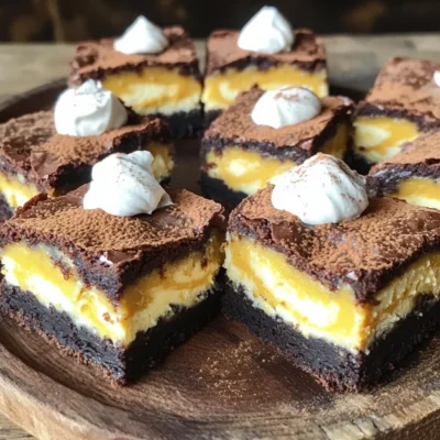 Pumpkin Cheesecake Swirl Brownies Delightful Treat