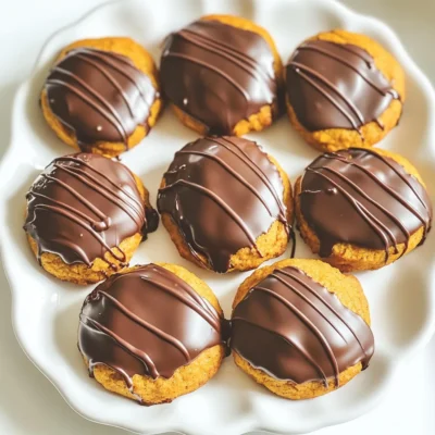 Chocolate Dipped Pumpkin Cookies Tasty Fall Treat