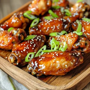 - 2 pounds chicken wings - 1/2 cup teriyaki sauce (store-bought or homemade) - 2 tablespoons honey - 1 teaspoon garlic powder - 1 teaspoon ginger powder - 1/2 teaspoon black pepper - 1 tablespoon soy sauce - 1 teaspoon sesame oil - 1 tablespoon sesame seeds (for garnish) - 2 green onions, sliced (for garnish) I love making air fryer teriyaki chicken wings because they are easy and fun. The main ingredients are chicken wings, teriyaki sauce, and honey. You can use store-bought teriyaki sauce or make your own. I often choose homemade for a fresh taste. Honey adds a nice sweetness. The dry ingredients include garlic powder, ginger powder, and black pepper. These spices give the wings a great flavor. Garlic powder adds depth, while ginger gives a nice zing. Black pepper brings a little heat. For the additional ingredients, I use soy sauce and sesame oil. Soy sauce adds umami flavor, and sesame oil gives a nutty aroma. You can garnish with sesame seeds and green onions for extra crunch and color. The wings look and taste amazing with these toppings. By using these simple ingredients, you can create a tasty meal. The air fryer makes the wings crispy without extra oil. This recipe is a favorite for dinner or a party. To start, gather your mixing bowl. Combine the following in the bowl: - 1/2 cup teriyaki sauce - 2 tablespoons honey - 1 tablespoon soy sauce - 1 teaspoon garlic powder - 1 teaspoon ginger powder - 1 teaspoon sesame oil - 1/2 teaspoon black pepper Whisk these ingredients together until they blend well. The honey adds a nice sweetness, while the soy sauce gives it saltiness. The garlic and ginger bring depth to the flavor. Next, grab your chicken wings. Toss the wings in the marinade. Make sure every wing gets a good coating. Afterward, cover the bowl and put it in the fridge. Let them marinate for at least 30 minutes. For a stronger flavor, you can leave them overnight. Now, it&rsquo;s time to cook. First, preheat your air fryer to 380&deg;F (190&deg;C) for about 5 minutes. Once it&rsquo;s hot, arrange the marinated wings in the basket. Make sure they lie in a single layer. This step helps them cook evenly. Cook the wings for 25 to 30 minutes. Remember to shake the basket halfway through. This action helps the wings crisp up nicely. When done, check that the wings hit an internal temperature of 165&deg;F (74&deg;C). For extra flavor, you can brush more teriyaki sauce on them and cook for another 5 minutes. After cooking, let the wings rest for a few minutes. Garnish them with sesame seeds and sliced green onions. Now, they&rsquo;re ready to enjoy! To make the best teriyaki chicken wings, avoid overcrowding the air fryer basket. If you pack too many wings in, they won&rsquo;t cook evenly. Cook in batches if needed. I recommend setting your air fryer to 380&deg;F (190&deg;C). Cook the wings for 25 to 30 minutes. Shake the basket halfway through to help them cook evenly. For a burst of flavor, brush the wings with extra teriyaki sauce just before they finish cooking. This adds a nice glaze. You can also try adding optional spices. A touch of red pepper flakes or smoked paprika can give a nice kick and depth to your wings. To get that perfect crispy skin, try a few techniques. First, make sure to pat the wings dry before marinating. This removes moisture. Then, shake the basket every so often while cooking. This helps the hot air circulate and crisp up the skin. Enjoy those tasty, crunchy wings! {{image_2}} To add heat to your teriyaki wings, try adding chili sauce or red pepper flakes. Just mix a teaspoon or two into your marinade. This small change makes a big impact. You can control the spice level based on your taste. A bit more heat can take your wings to the next level! You can switch up the flavors by using different sauces. Try using sweet chili sauce or hoisin sauce instead of teriyaki. Both options will give your wings a unique twist. You can also add citrus juices for a fresh taste. Lemon or lime juice can brighten the flavor profile. When serving your teriyaki wings, think about pairing them with tasty side dishes. Rice or quinoa makes great companions. You can also serve them with a refreshing cucumber salad. For dipping, consider soy sauce or a spicy mayo. These sides enhance the meal and make it even more enjoyable. To store leftover wings, first let them cool down. Place them in an airtight container. You can keep them in the fridge for up to three days. For longer storage, freeze them. Wrap each wing in plastic wrap and place them in a freezer-safe bag. This method helps keep them fresh and tasty. When you are ready to eat those wings again, reheat them in the air fryer. Set it to 375&deg;F (190&deg;C) for about 10 minutes. This method keeps the wings crispy. Check them halfway through and shake the basket for even heat. You can also reheat them in an oven at 350&deg;F (175&deg;C) for about 15 minutes. Cooked chicken wings can stay fresh in the fridge for about three days. If you freeze them, they stay good for about three months. After that, they might lose flavor and texture. Always check for signs of spoilage before eating. I recommend marinating the wings for at least 30 minutes. If you have time, let them sit overnight. This helps the flavors soak in well. A longer marination gives a deeper taste. Yes, you can use frozen wings. Cook them straight from the freezer. Just add a few extra minutes to the cooking time. You will need about 30-35 minutes total at 380&deg;F (190&deg;C). Make sure to check the internal temperature before serving. The safe internal temperature for chicken wings is 165&deg;F (74&deg;C). Use a meat thermometer to check this. This ensures your wings are safe to eat and perfectly cooked. You've learned how to make tasty teriyaki chicken wings. We covered key ingredients, from chicken to spices. I showed you how to prepare, marinate, and cook them in an air fryer. Tips for crunch and flavor enhancements will help you impress your guests. Try different variations to keep things exciting, and don&rsquo;t forget to store leftovers properly. These wings are delicious and easy to make. Enjoy your cooking and savor every bite.