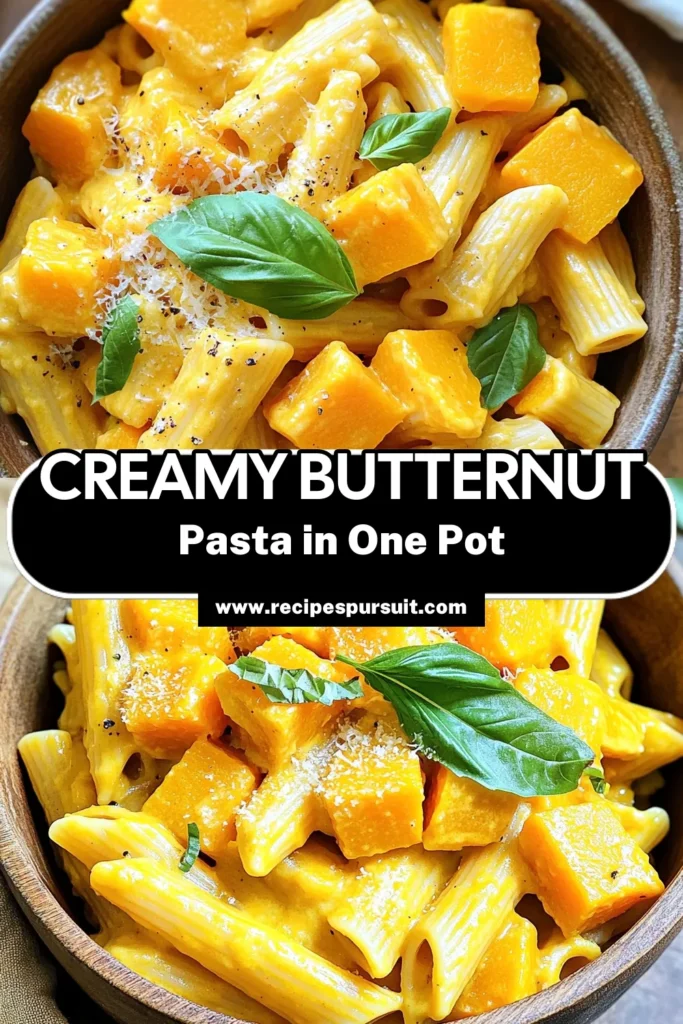 Indulge in this One-Pot Creamy Butternut Squash Pasta that's perfect for cozy evenings! This easy recipe combines the goodness of butternut squash, creamy coconut milk, and your favorite pasta in just one pot, making cleanup a breeze. With hints of garlic, thyme, and nutmeg, it's a comforting meal you’ll love. Click through to explore the full recipe and enjoy a deliciously creamy dish that warms your heart!