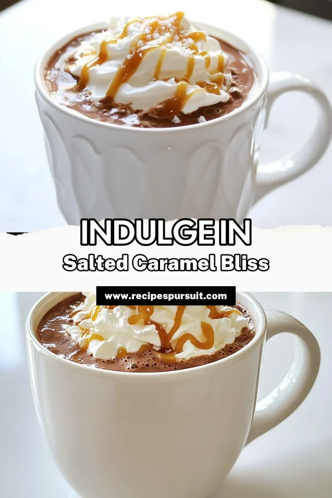 Indulge in the cozy goodness of Warm Salted Caramel Hot Chocolate with this easy recipe! Perfect for chilly evenings, this creamy treat features rich dark chocolate, sweet caramel, and a hint of sea salt. With just 10 minutes of prep, you can enjoy a dreamy cup topped with whipped cream and extra caramel drizzle. Click to explore this delicious recipe and warm up your winter! #HotChocolate #CaramelDelight #WinterDrinks #ChocolateLovers