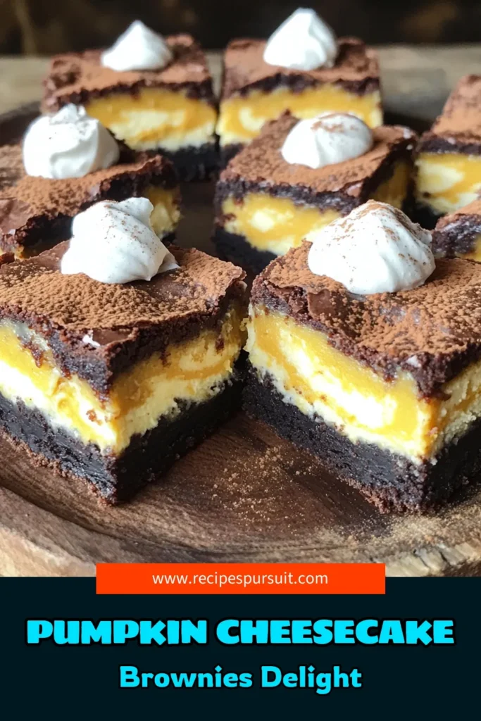 Indulge in the perfect fall treat with these Pumpkin Cheesecake Swirl Brownies! This delightful dessert combines rich chocolatey brownies with a creamy pumpkin cheesecake swirl, making it a must-try for any occasion. Prep is quick, and the flavors are unforgettable! Click through for the full recipe and enjoy these delicious brownies at your next gathering. #PumpkinCheesecakeSwirlBrownies #FallBaking #DessertRecipes #ChocolateLovers