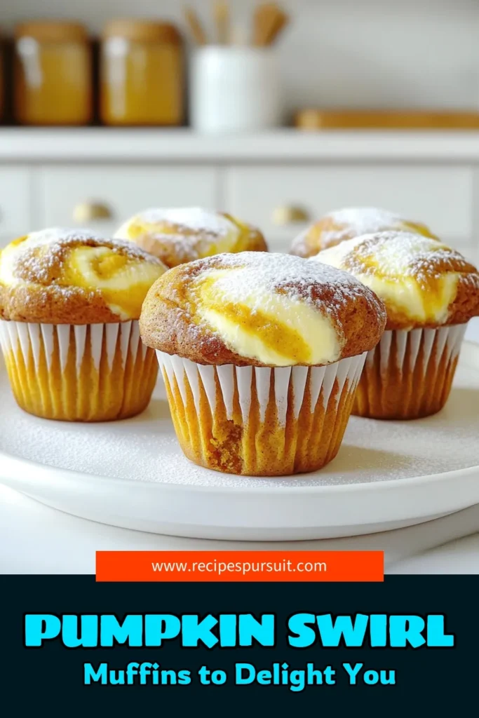 Indulge in the cozy flavors of fall with these Pumpkin Cheesecake Swirl Muffins! Perfectly spiced and decadently swirled with creamy cheesecake, these muffins are a must-have for your autumn baking. Easy to make and absolutely delicious, you'll want to bake a batch today. Click through for the full recipe and bring the taste of pumpkin to your home! #PumpkinMuffins #FallBaking #Cheesecake #MuffinRecipe