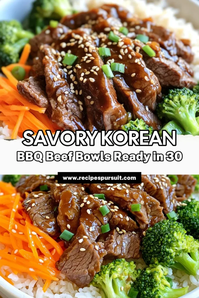 Discover the deliciousness of Quick & Zesty Korean BBQ Beef Rice Bowls that will elevate your mealtime! This recipe is packed with bold flavors from juicy marinated beef, fresh veggies, and fluffy jasmine rice, all ready in just 30 minutes. Perfect for a busy weeknight or a special dinner, these bowls are sure to impress! Click through to explore the full recipe and bring this mouthwatering dish to your table!