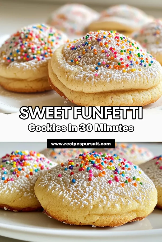 Bake a batch of joy with these delicious Funfetti Sugar Cookies! Soft, buttery, and loaded with colorful sprinkles, they are perfect for any celebration. This easy recipe walks you through each step, ensuring you create cookie perfection in just 30 minutes. Ready to spread some sweetness? Click to explore the recipe and impress your friends and family with these delightful treats! #FunfettiSugarCookies #BakingRecipes #CookieLove #DessertIdeas