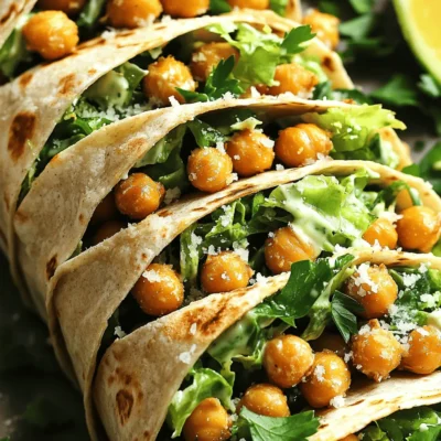 Crispy Chickpea Caesar Wraps Easy and Delicious Meal
