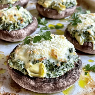 Spinach Artichoke Stuffed Mushrooms Flavorful Delight