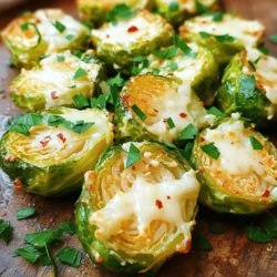 - Main ingredients - 1 lb Brussels sprouts, halved - 3 tablespoons olive oil - 4 cloves garlic, minced - Seasoning and additional flavors - 1/2 cup grated Parmesan cheese - 1 teaspoon garlic powder - 1 teaspoon onion powder - 1/2 teaspoon red pepper flakes (optional for spice) - Salt and black pepper to taste - Optional garnish - Fresh parsley, chopped 1. Preheat your air fryer. Set it to 375°F (190°C) for 5 minutes. This helps the Brussels sprouts cook evenly. 2. Prepare your ingredients. Take 1 pound of Brussels sprouts and cut them in half. This makes them easier to cook and eat. 3. Combine and season the Brussels sprouts. In a large mixing bowl, mix the halved Brussels sprouts with: - 3 tablespoons olive oil - 4 cloves garlic, minced - 1 teaspoon garlic powder - 1 teaspoon onion powder - 1/2 teaspoon red pepper flakes (optional for spice) - Salt and black pepper to taste Toss everything well. Make sure every sprout is coated. This step is key for great flavor. 1. Air frying techniques. Once the air fryer is hot, place the seasoned Brussels sprouts in the basket. Lay them in a single layer. If your air fryer is small, cook in batches. 2. Check doneness and adjust time. Cook for 12-15 minutes. Shake the basket halfway through. This ensures they cook evenly. You want them crispy outside and tender inside. 3. Add the cheese. In the last 2 minutes of cooking, sprinkle 1/2 cup grated Parmesan cheese over the sprouts. This makes a tasty cheesy crust. 1. Plating ideas. Once done, carefully remove the Brussels sprouts and place them on a serving dish. 2. Garnish. Top with freshly chopped parsley. This adds color and freshness to your dish. Enjoy your Garlic Parmesan Brussels Sprouts Air Fryer Delight! To make great garlic Parmesan Brussels sprouts, even coating is key. This helps the sprouts cook well and ensures all flavors blend nicely. When you mix the olive oil and spices with the sprouts, toss them well. Make sure every piece gets a good touch of oil and seasoning. This will lead to a golden-brown finish. Keep in mind that air fryers can differ in how they cook. If your model cooks faster or slower, you may need to adjust the time. Always check the sprouts at the 10-minute mark. If they look too pale, give them more time. If they seem ready, shake the basket and check for crispiness. Want more flavor in your Brussels sprouts? Try adding lemon juice or zest for a fresh kick. You can also mix in some cooked bacon bits for a smoky touch. If you love heat, sprinkle in more red pepper flakes. For the crispiest results, do not overcrowd the air fryer basket. This allows air to flow freely around each sprout. If you have a lot, cook in batches. Another tip is to use a little more olive oil if needed. This helps the cheese melt into a tasty crust. These tips will guide you to make the best garlic Parmesan Brussels sprouts in your air fryer. Enjoy the process and happy cooking! {{image_2}} You can change the taste of your Garlic Parmesan Brussels sprouts by adding different cheeses. Try using feta or goat cheese for a tangy kick. For a creamy touch, sprinkle some mozzarella on top. Each cheese brings a new flavor that can wow your guests. You can also mix in other vegetables. Carrots, sweet potatoes, or bell peppers work well. Just cut them to similar sizes as the Brussels sprouts. This mix adds color and nutrition to your dish. If you need gluten-free options, this dish is perfect. All the ingredients are naturally gluten-free. Just be sure to check the cheese label to confirm. For vegan substitutions, swap the Parmesan cheese with a dairy-free version. Nutritional yeast is a great choice, giving a cheesy flavor without dairy. You can also use olive oil instead of butter for cooking. These changes make the dish plant-based, keeping it tasty and healthy. To keep your Garlic Parmesan Brussels sprouts fresh, follow these tips: - Refrigeration: Place leftovers in an airtight container. They stay good for about 3 to 4 days. Make sure to let them cool before sealing. - Freezing: If you want to save them longer, freeze the sprouts. Use a freezer-safe bag or container. They can last up to 2 months. Just remember to label the bag with the date. Reheating is key to keeping the taste and texture. Here are the best methods: - Air Fryer: Preheat your air fryer to 350°F (175°C). Cook the sprouts for about 5 to 7 minutes. This method keeps them crispy. - Oven: Place the sprouts on a baking sheet. Heat them at 350°F (175°C) for 10 to 15 minutes. This also helps maintain their crunch. These steps will help you enjoy your Garlic Parmesan Brussels sprouts again! How long do I cook Brussels sprouts in an air fryer? You should cook Brussels sprouts for 12-15 minutes in an air fryer. Make sure to shake the basket halfway through. This helps them cook evenly and get crispy. Can I use frozen Brussels sprouts? Yes, you can use frozen Brussels sprouts. Just keep in mind that they may take a bit longer to cook. You might need to add a few extra minutes to the cooking time. How do I know when my Brussels sprouts are done cooking? Brussels sprouts are done when they are crispy on the outside and tender on the inside. You can check them with a fork. If it goes in easily, they’re ready! What other air fryer recipes can I try? You can try air fryer sweet potato fries, crispy air fryer cauliflower, or air fryer asparagus. Each brings a unique flavor and texture. They are easy to make and pair well with many meals. How to pair this dish with other meals? These Garlic Parmesan Brussels sprouts go great with grilled chicken or salmon. You can also serve them alongside a hearty pasta dish. They add a nice crunch and flavor to any meal. In this guide, we explored how to make delicious air fryer Brussels sprouts. We covered the key ingredients, detailed preparation steps, and cooking techniques for perfect results. You learned about serving ideas, tips for enhancing flavor, and variations to suit your taste. We also discussed storage options and answered common questions. Now, you're ready to enjoy tasty Brussels sprouts that are crispy and packed with flavor. Get creative and make this dish your own! You can easily impress friends and family with your new cooking skills.