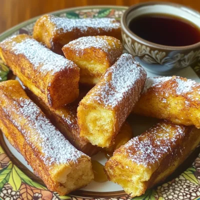 Air Fryer Cinnamon Roll French Toast Sticks Delight