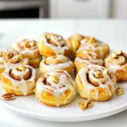 - 1 can refrigerated cinnamon roll dough (8 rolls) - 1/4 cup brown sugar - 1 teaspoon ground cinnamon - 2 tablespoons melted butter - 1/2 cup icing (included with the cinnamon rolls) - Optional: 1/4 cup chopped nuts (walnuts or pecans) You need just a few simple items to make air fryer cinnamon roll bites. First, grab a can of refrigerated cinnamon roll dough. It has eight rolls, perfect for sharing. Next, use a 1/4 cup of brown sugar. This adds a rich sweetness to our bites. You will also need 1 teaspoon of ground cinnamon for that warm, spicy flavor. Melt 2 tablespoons of butter. The butter will help the cinnamon sugar stick to the dough. The icing included in the cinnamon rolls is essential for drizzling on top. If you want extra crunch, add 1/4 cup of chopped nuts, like walnuts or pecans. You can skip the nuts if you prefer a classic taste. With these ingredients ready, you can create a tasty snack. They are easy to find and fun to use. First, preheat your air fryer to 350°F (175°C). This step makes sure the bites cook evenly and get nice and golden. Open the can of cinnamon rolls. Separate the dough into 8 pieces. Place each piece on a clean surface and flatten it slightly. In a bowl, mix together 1/4 cup of brown sugar and 1 teaspoon of ground cinnamon. This mix adds that sweet, warm flavor we love. Next, brush the flattened dough with 2 tablespoons of melted butter. Sprinkle about 1 teaspoon of the cinnamon sugar mixture on each piece. If you like nuts, add some chopped walnuts or pecans for extra crunch. Roll the dough back into a ball, sealing in the sweet filling. Form each piece into bite-sized balls. Place the cinnamon roll bites in the air fryer basket. Make sure they are not touching. Cook them for 8 to 10 minutes. They should be golden brown and puffy when done. Enjoy the smell that fills your kitchen as they cook! To ensure even cooking, remember to space the cinnamon roll bites in the air fryer. If they touch, they won’t cook well. Each bite needs room to rise and crisp up. Different air fryer models can cook at different speeds. If your air fryer runs hot, check your bites earlier. Start with 8 minutes and add time as needed. Use a toothpick to test for doneness. For a beautiful serving platter, arrange the bites in a circle or a fun design. Dust them lightly with powdered sugar for a sweet touch. You can also serve them with maple syrup or cream cheese dip on the side. This adds extra flavor and fun for dipping. If your bites aren't rising, check the dough. Sometimes, it may need more time to puff up. You can also try preheating the air fryer longer to get it hotter. To avoid a burnt exterior, keep a close eye on the bites as they cook. If they look too brown, reduce the time or lower the heat slightly. Always trust your senses—look for a golden color and a soft touch. {{image_2}} You can easily change the flavor of your cinnamon roll bites. Try adding different spices like nutmeg or ginger to the brown sugar mix. These spices give your bites a warm and cozy taste. You can also add chocolate chips inside the dough for a sweet twist. Just sprinkle them over the dough after you brush on the melted butter. This makes a fun treat for chocolate lovers. If you want to switch things up, use biscuit dough instead of cinnamon roll dough. Biscuit dough gives a flakier texture that some may prefer. It cooks quickly and offers a new take on the classic. For those needing gluten-free options, look for gluten-free biscuit dough in stores. It’s just as easy to work with and tastes great too. You can make your cinnamon roll bites vegan by using plant-based butter and dairy-free icing. These swaps keep the lovely taste while catering to different diets. If you want to lower sugar, use a sugar substitute in place of brown sugar. This way, you can enjoy your treat without all the extra sweetness. To keep your cinnamon roll bites fresh, store them in an airtight container. Place a paper towel in the container to absorb moisture. This helps them stay soft. You can keep them at room temperature for up to two days. If you want them to last longer, refrigerate them for up to a week. To reheat, the air fryer works best. Preheat it to 350°F (175°C). Place the bites in the basket for about 3-5 minutes. This will make them warm and crispy again. If you use a microwave, heat them for about 10-15 seconds. Be careful not to overheat, or they might get tough. Yes, you can freeze these bites! To freeze, let them cool completely first. Then, place them in a single layer on a baking sheet. Freeze for about an hour until firm. After that, transfer them to a freezer-safe bag. They can last up to three months in the freezer. When you’re ready to eat, thaw them in the fridge overnight. Reheat using the air fryer or microwave as mentioned. Yes, you can use homemade dough. Make sure it is soft and easy to work with. Roll out your dough to about 1/4 inch thick. Use the same filling mix of brown sugar and cinnamon. Cut the dough into small squares before rolling. This gives you the same tasty flavor. These bites last about 2-3 days when stored in an airtight container. Keep them at room temperature. For longer freshness, you can refrigerate them. Just remember to eat them quickly; they taste best fresh! Yes, you can bake them in the oven. Preheat your oven to 350°F (175°C). Place the rolled bites on a baking sheet lined with parchment paper. Bake for 10-12 minutes. Check for golden brown color to know when they are ready. Look for air fryers with a basket size of at least 3.5 quarts. This size works well for these bites. Models like the Philips Airfryer or the Cosori Pro offer great features. They cook evenly and let you make more snacks at once. In this blog post, I covered how to make tasty air fryer cinnamon roll bites. You learned about the simple ingredients, step-by-step cooking guide, and helpful tips. Remember, you can customize the bites with spices or even try different dough. Having fresh bites is easy with proper storage and reheating methods. I hope you feel excited to try this recipe, share it with friends, and enjoy these delightful treats!