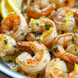 - 1 lb large shrimp, peeled and deveined - 4 tablespoons unsalted butter - 4 cloves garlic, minced - 1 tablespoon fresh parsley, chopped - 1 tablespoon fresh basil, chopped - 1 teaspoon lemon zest - 2 tablespoons lemon juice - 1/2 teaspoon red pepper flakes (optional) - Salt and pepper to taste - Fresh lemon wedges for serving The key to this dish is fresh ingredients. I love using large shrimp because they cook evenly and have a great texture. The unsalted butter gives a rich flavor that blends well with the garlic. Fresh herbs like parsley and basil add a nice touch and bring brightness to the dish. If you don't have large shrimp, feel free to use medium shrimp. You can also use frozen shrimp, but be sure to thaw them first. If you lack fresh herbs, dried herbs can work in a pinch. Use one-third of the amount when substituting. For a dairy-free version, swap the butter for olive oil. - Calories: 300 - Protein: 25g - Fat: 20g - Carbohydrates: 2g - Fiber: 0g - Sugar: 0g This dish is high in protein and low in carbs, making it a great option for a quick meal. The healthy fats from the butter also help keep you satisfied. Enjoy this dish with a fresh salad or steamed veggies for a well-rounded meal. {{ingredient_image_1}} 1. Heat a large skillet over medium heat. Add 4 tablespoons of unsalted butter. Let it melt until bubbly. 2. Once the butter is melted, add 4 minced garlic cloves. Sauté them for about 30 seconds. They should smell great, but don't let them burn. 3. Turn the heat to medium-high. Add 1 pound of peeled and deveined shrimp. Cook them for about 2-3 minutes on one side. You want them to turn pink. 4. Flip the shrimp over. Sprinkle on 1 tablespoon each of chopped parsley and basil. Add 1 teaspoon of lemon zest, red pepper flakes (if you like heat), salt, and pepper. Cook for another 2-3 minutes. The shrimp should be fully cooked and opaque. 5. Drizzle 2 tablespoons of lemon juice over the shrimp. Stir it all together and let it cook for one more minute. This helps combine all the flavors. 6. Take the skillet off the heat. Serve the shrimp right away, garnished with fresh lemon wedges. - Prep Time: 10 minutes - Total Time: 15 minutes - Cook Time: 5-6 minutes for the shrimp - Use medium heat for melting butter. Use medium-high heat for cooking shrimp. This will give you the best texture and flavor. - Make sure your shrimp are fresh or properly thawed. - Don't overcrowd the skillet. This helps the shrimp cook evenly. - Cook shrimp just until they are pink and opaque. Overcooking makes them rubbery. - Adjust the cooking time based on shrimp size. Larger shrimp may need a bit longer. - Always taste and adjust seasoning before serving. Your dish should balance flavors well. When making Garlic Herb Butter Shrimp, some errors can ruin your dish. 1. Burning the Garlic: Garlic can burn quickly. Sauté it just until fragrant. 2. Overcooking the Shrimp: Cook shrimp only until pink. Overcooked shrimp turn rubbery. 3. Not Using Fresh Herbs: Fresh herbs give the best flavor. Dried herbs will not work as well. To make your shrimp taste even better, try these tips: - Add Fresh Lemon Juice: Use fresh lemon juice instead of bottled. It brightens the dish. - Experiment with Herbs: Consider using thyme or dill. They add unique tastes. - Infuse the Butter: Add a pinch of garlic powder to the butter while melting. Using the right tools can make cooking easier and faster. - Large Skillet: A good skillet helps cook the shrimp evenly. - Spatula: Use a spatula for flipping the shrimp carefully. - Zester: A zester makes lemon zesting easy and quick. - Measuring Spoons: Accurate measurements help make the dish perfect. Pro Tips Use Fresh Ingredients: Fresh shrimp and herbs will give your dish the best flavor. Avoid frozen shrimp if possible for a more vibrant taste. Watch the Garlic: Sauté the garlic until just fragrant to prevent it from burning, which can create a bitter taste in your dish. Perfect Cooking Time: Cook shrimp just until they turn pink and opaque; overcooking can make them tough and rubbery. Enhance the Flavor: Adding a splash of white wine or a sprinkle of Parmesan cheese before serving can elevate the dish's flavor profile. {{image_2}} You can mix up the herbs in this dish. Try using thyme or oregano for a twist. You can also add dill for a fresh taste. If you love spicy food, toss in some smoked paprika. Each herb brings its own flavor, making your dish unique. Pair your shrimp with a side of rice or quinoa. Both soak up the garlic herb butter well. You can also serve it with a crisp salad or steamed veggies. These sides balance the rich shrimp and add color to your plate. A crusty bread is great too for dipping in the buttery sauce. If you like heat, add more red pepper flakes. For a milder taste, skip them altogether. You can also use a pinch of cayenne pepper for a different kind of heat. Always taste as you go, and adjust to your liking. This way, your dish will fit your spice level perfectly. To keep your Garlic Herb Butter Shrimp fresh, use an airtight container. Place the shrimp in the container and cover it tightly. Store it in the fridge for up to two days. This helps maintain flavor and texture. Avoid leaving it out at room temperature for long. When you want to enjoy the leftovers, reheat them gently. You can use a skillet over low heat. Add a splash of water or broth to keep them moist. Heat for about five minutes, stirring often. This method prevents overcooking and keeps the shrimp tender. If you need to store the shrimp longer, freezing is a good option. Place the shrimp in a freezer-safe bag. Remove as much air as possible before sealing. You can freeze them for up to three months. When ready to eat, thaw the shrimp in the fridge overnight before reheating. This keeps the shrimp safe and tasty. I recommend using large shrimp. They have a nice texture and cook well. You can find them fresh or frozen. If using frozen shrimp, make sure to thaw them first. Look for shrimp that are peeled and deveined. This saves time and makes cooking easier. Yes, you can. However, shrimp taste best when fresh. If you want to prep ahead, cook the shrimp and store them in the fridge. Reheat gently before serving to avoid overcooking. You can also prep the garlic and herbs in advance. This way, you save time when you are ready to cook. Shrimp cook fast. They turn pink and opaque when done. Cook them for about 2-3 minutes on each side. If they curl into a "C" shape, they are ready. Avoid cooking them too long. Overcooked shrimp become tough and rubbery. Always watch closely while cooking! This blog post covered the essentials for making garlic herb butter shrimp. We explored the ingredients, cooking steps, and tips for perfect results. Plus, we reviewed ways to store leftovers and answered common questions. Remember, cooking shrimp is simple. Use fresh herbs and adjust spices to your taste. Now, you’re ready to enjoy a delicious meal. Happy cooking!