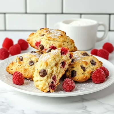 Raspberry Chocolate Chip Scones Tasty and Simple Recipe