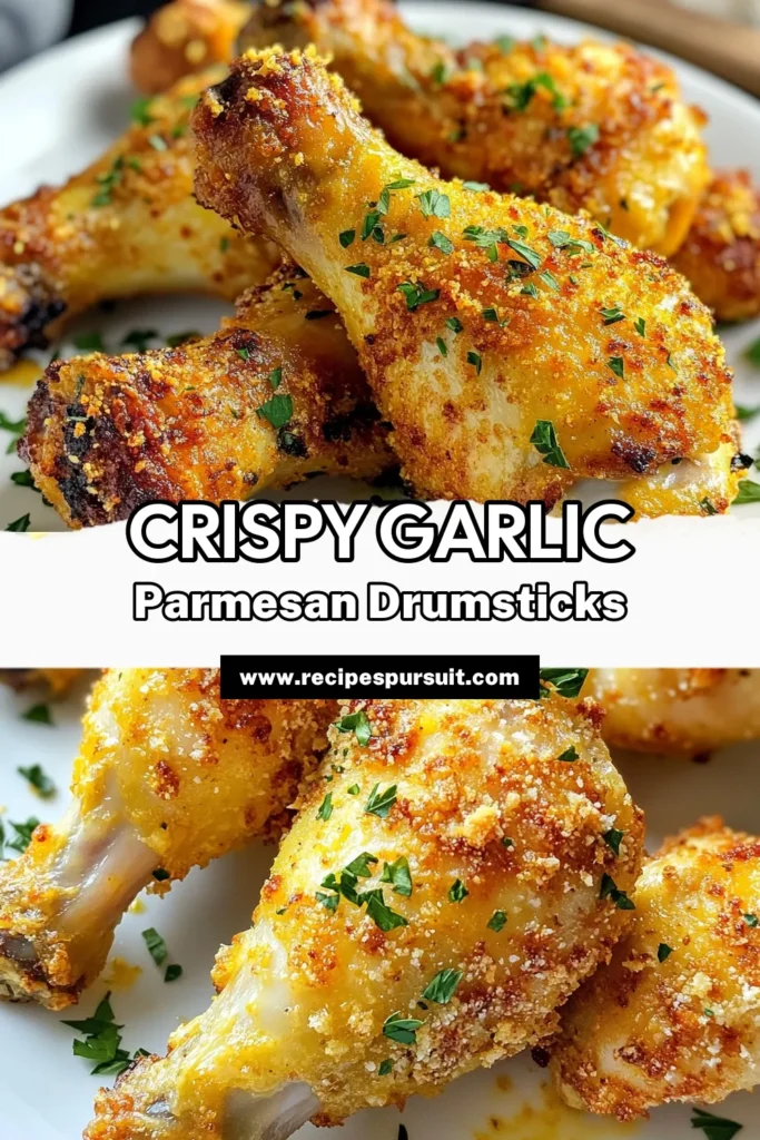 Indulge in delicious Garlic Parmesan Air Fryer Drumsticks, a must-try for chicken lovers! This easy Air Fryer Chicken Drumsticks Recipe combines garlic, Parmesan cheese, and spices for crispy Air Fryer Drumsticks that will impress your family. Perfect for weeknight dinners or entertaining, these Garlic Parmesan Chicken Drumsticks are simple yet flavorful. Try this tasty recipe today! Save it for later! #AirFryerRecipes #ChickenDrumsticks #GarlicParmesan #EasyCooking