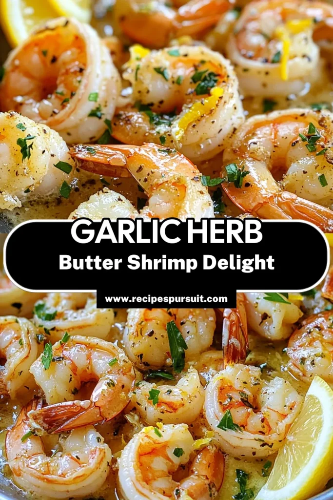 Indulge in this delicious garlic herb butter shrimp skillet that's perfect for a quick and satisfying meal. This easy shrimp recipe features juicy shrimp sautéed in a buttery garlic sauce with fresh herbs and a zesty kick from lemon juice. Perfect for a cozy shrimp skillet dinner, this buttery shrimp dish will impress anyone at your table. Try it today and elevate your dinner game! Save for later! #GarlicShrimp #EasyRecipes #ShrimpDinner #SeafoodLovers