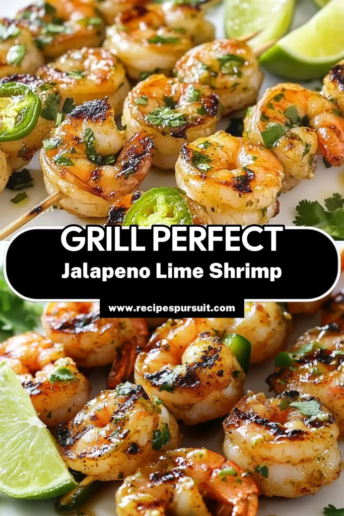 Get ready to spice up your summer with this delicious Jalapeno Lime Grilled Shrimp! This grilled shrimp recipe features marinated shrimp bursting with flavor from fresh jalapeños, lime, and a touch of honey. Perfect as spicy shrimp skewers for your next BBQ, this easy shrimp marinade will become a go-to. Try this vibrant dish today and impress your guests! Save this recipe for your next cookout! #JalapenoLimeShrimp #GrilledShrimpRecipe #SpicyShrimpSkewers #ShrimpMarinadeRecipes