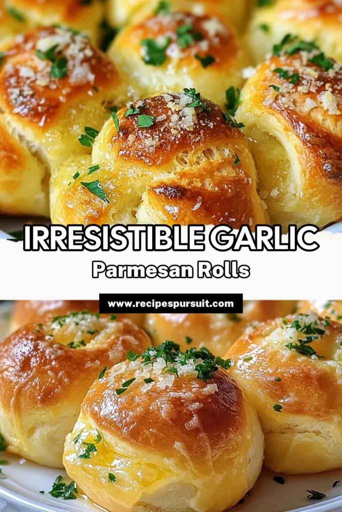Indulge in the irresistible flavor of Garlic Parmesan Rolls with this easy Pull Apart Bread Recipe. These Homemade Garlic Rolls are perfect for any occasion and guaranteed to impress. Soft Pull Apart Garlic Bread comes together effortlessly and is great for sharing. Don't miss out on these delightful Easy Parmesan Pull Apart Rolls! Save this recipe and enjoy them warm! #GarlicParmesanRolls #PullApartBread #HomemadeGarlicRolls #EasyParmesanRolls