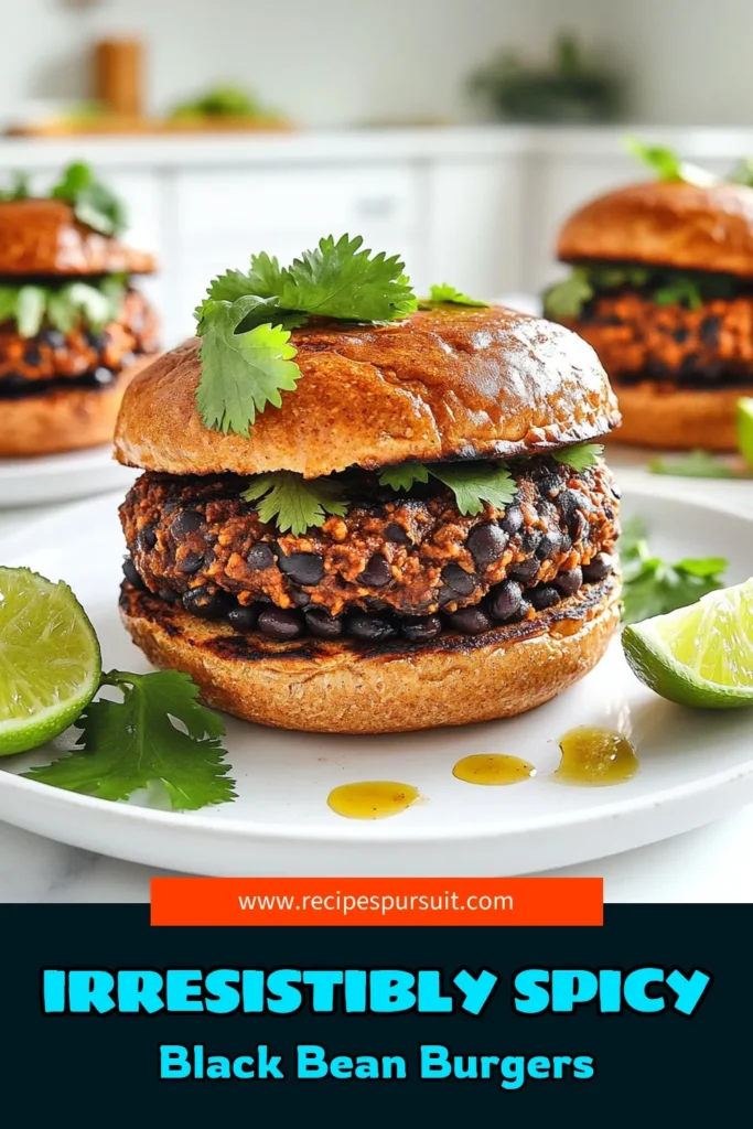 Make mealtime exciting with these Spicy Chipotle Black Bean Burgers! Packed with flavor and wholesome ingredients like black beans, quinoa, and chipotle peppers, these burgers are perfect for a healthy dinner. They're easy to make and sure to impress your family and friends. Click through for the full recipe and step-by-step instructions to elevate your burger night! #HealthyRecipes #VeggieBurgers #MealPrep #PlantBasedEating