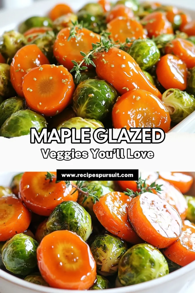 Elevate your dinner with these delicious Sweet & Savory Maple Glazed Carrots & Brussels Sprouts! This easy recipe pairs vibrant carrots and Brussels sprouts with a flavorful maple glaze, creating a perfect side dish for any occasion. Ready in just 40 minutes, it’s simple, healthy, and packed with taste. Click through to explore the full recipe and impress your guests tonight! #MapleGlazedVeggies #HealthyEating #VeggieRecipes #SideDishDelight