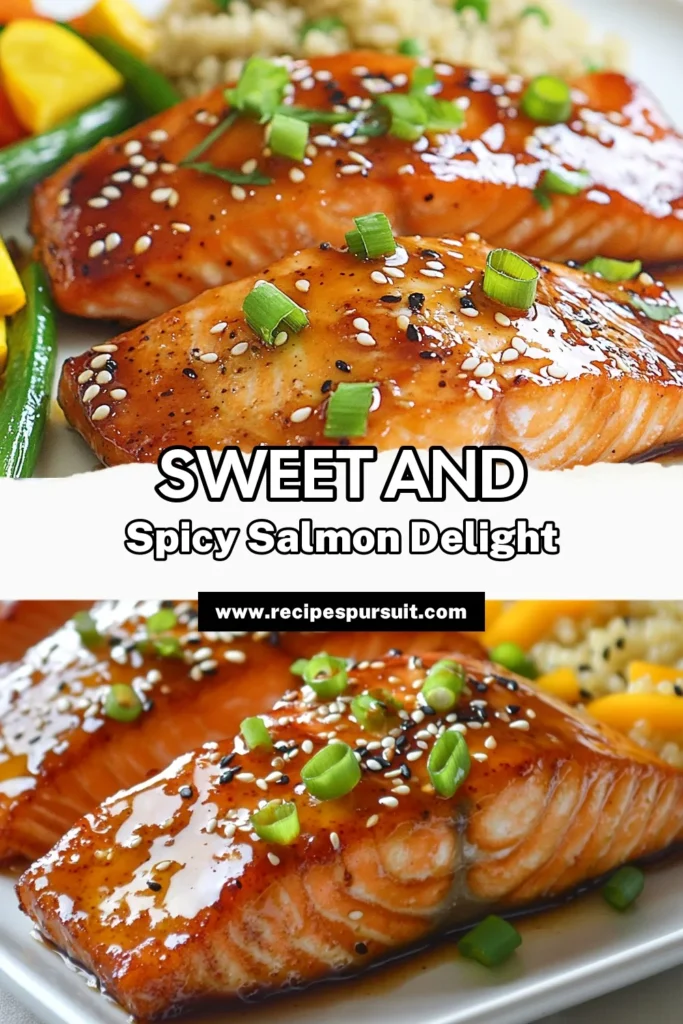 Indulge in this delicious Honey Sriracha Glazed Salmon that's perfect for an easy weeknight dinner! This spicy salmon marinade combines honey and Sriracha for a flavorful kick, making it an ideal grilled salmon recipe. In just under 50 minutes, you can enjoy a mouthwatering, glazed salmon dinner that impresses. Try this easy salmon dinner recipe today and elevate your meal! #HoneySrirachaSalmon #GlazedSalmonRecipe #SpicySalmonMarinade #EasySalmonDinnerRecipe