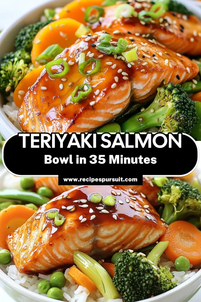 Discover this delicious Teriyaki Salmon recipe that transforms salmon rice bowls into an easy, healthy meal! Packed with flavors and nutritious ingredients, this dish features tender salmon fillets on a bed of fluffy jasmine rice, complemented by crisp veggies. Perfect for quick weeknight dinners, these salmon rice bowls are indeed a top choice among easy teriyaki dishes. Try it today and enjoy a wholesome meal! Save this recipe for a delightful culinary adventure! #TeriyakiSalmon #SalmonRiceBowls #JasmineRiceRecipes #HealthySalmonMeals